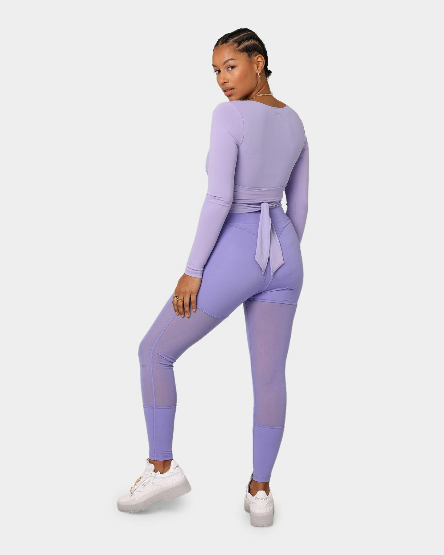 Reebok X Cardi B Women's Long Sleeve Crop Top Purple