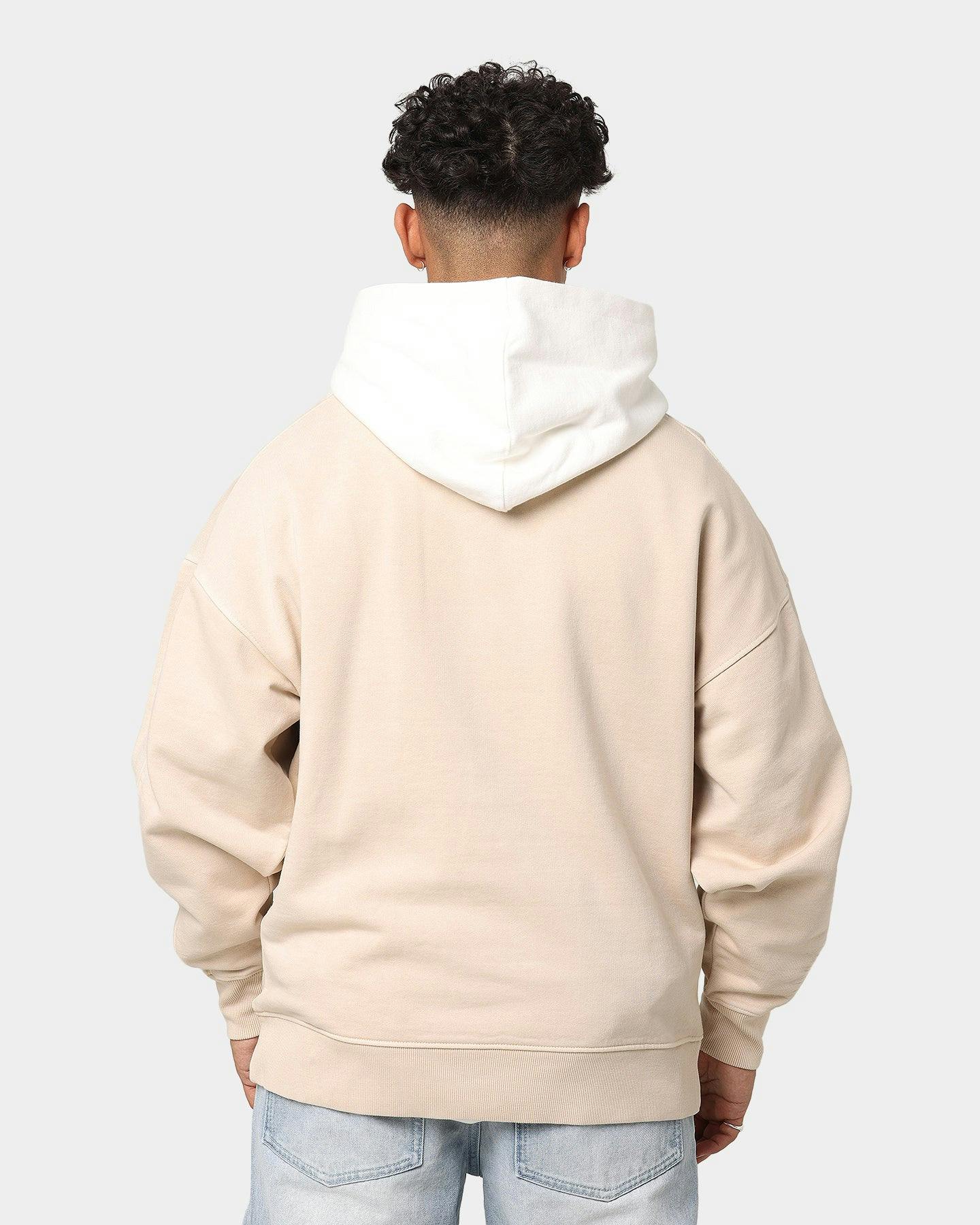 EN ES Contrast Washed Hoodie Stone/White | Culture Kings NZ