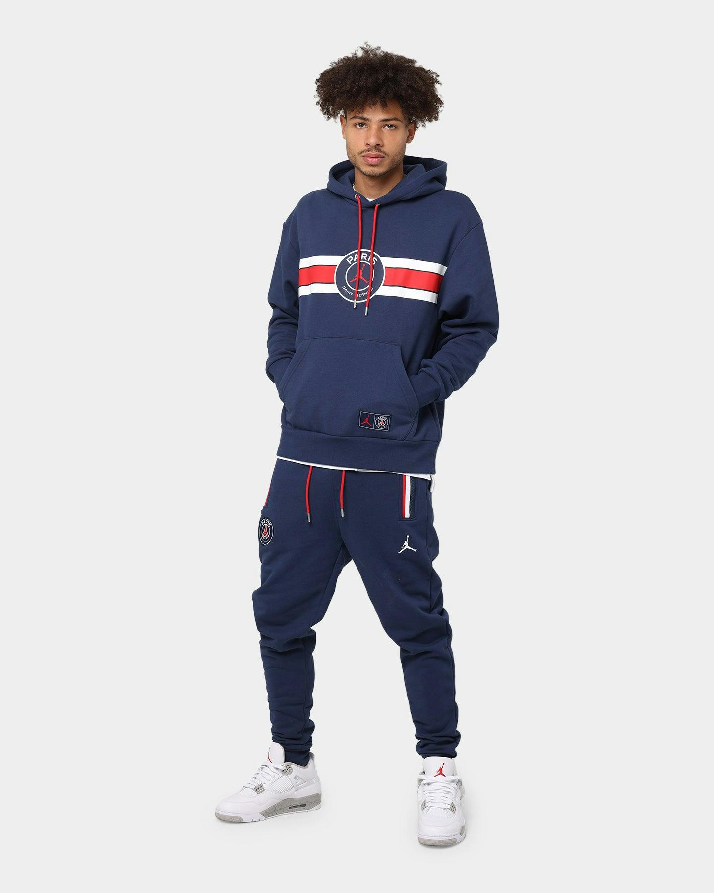 Jordan Paris Saint-Germain Statement Fleece Pullover Hoodie Midnight N ...