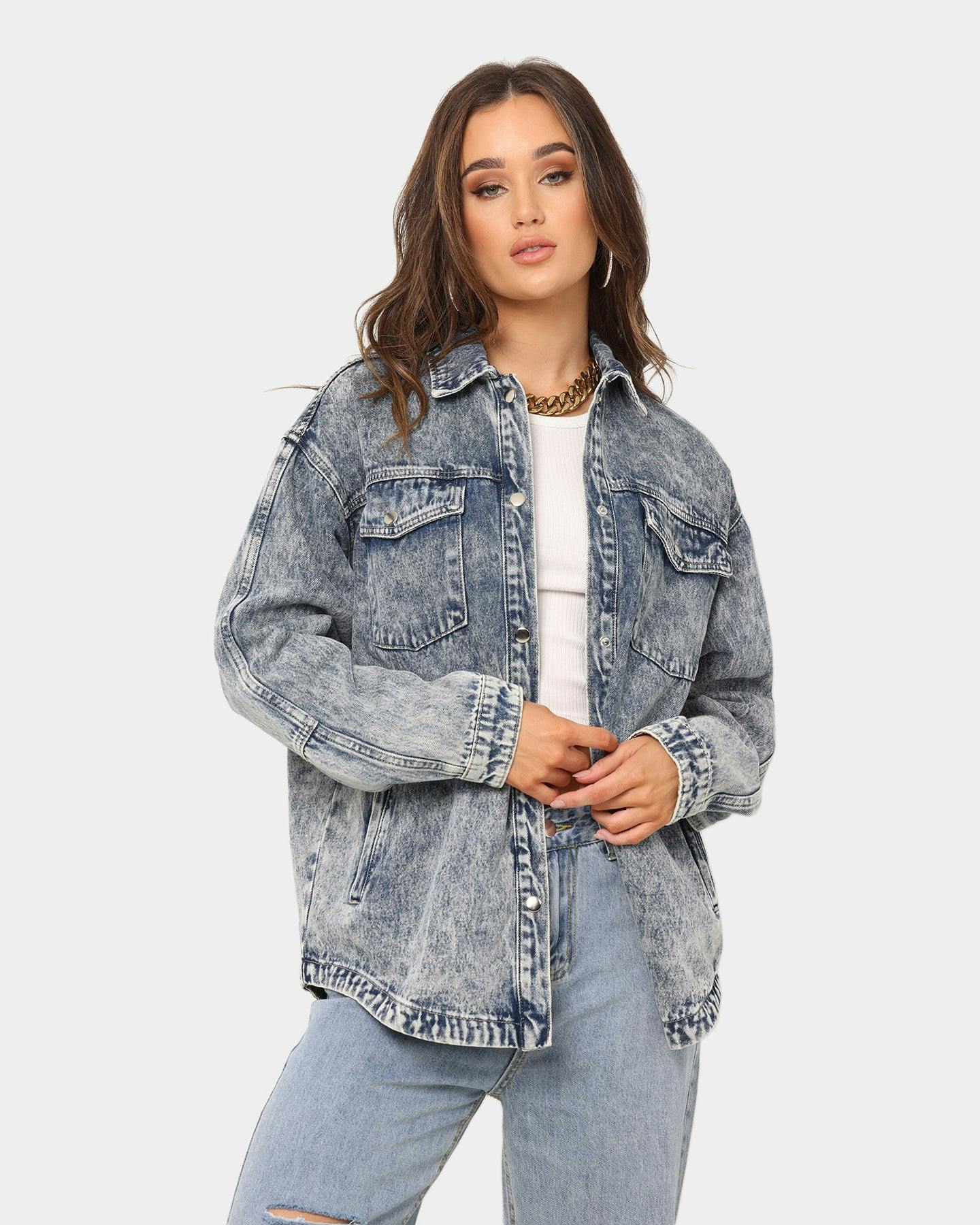 XXIII Women's Chrissy Denim Shacket Blue | Culture Kings NZ