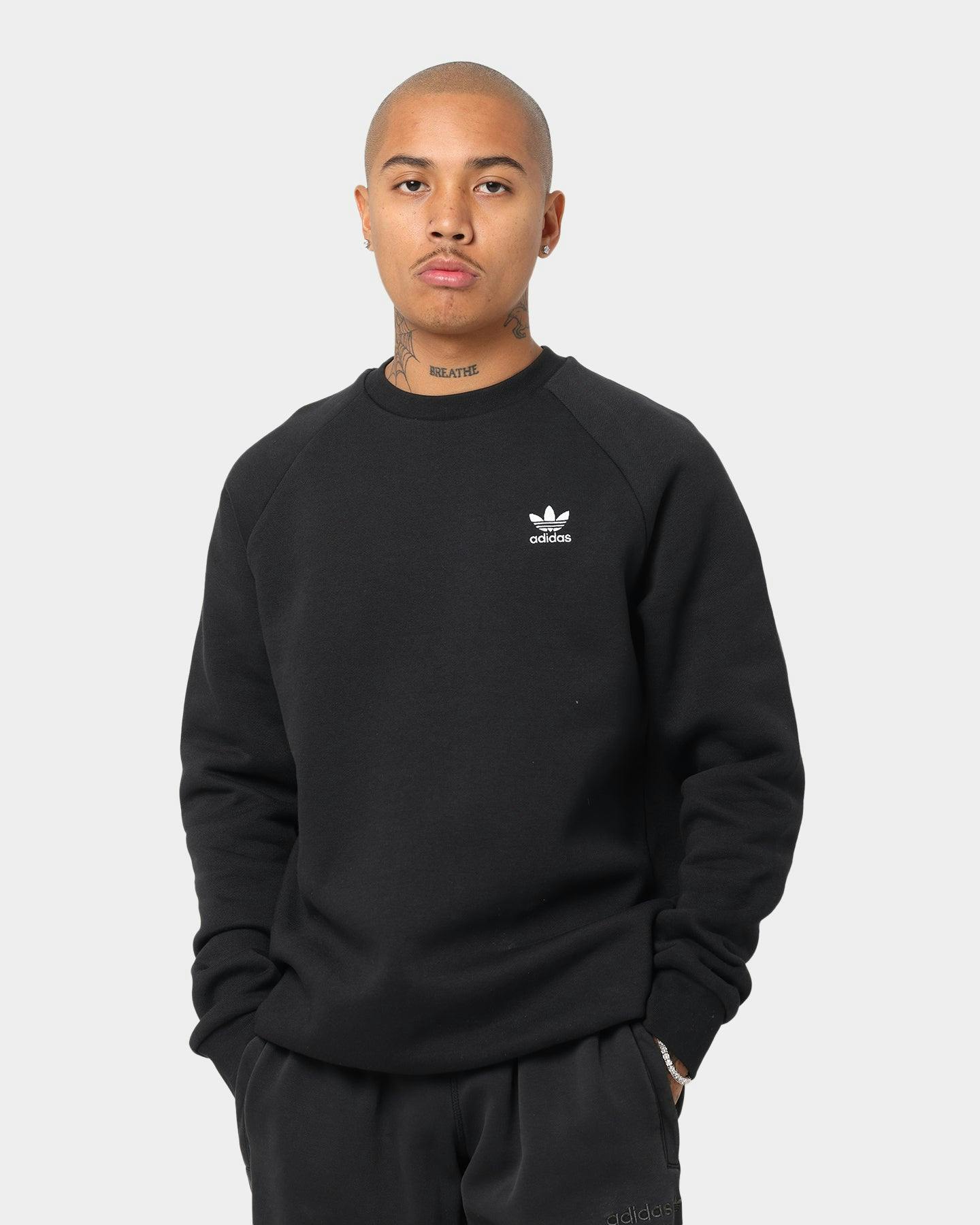 Essentials black logo crewneck sweatshirt Clearance