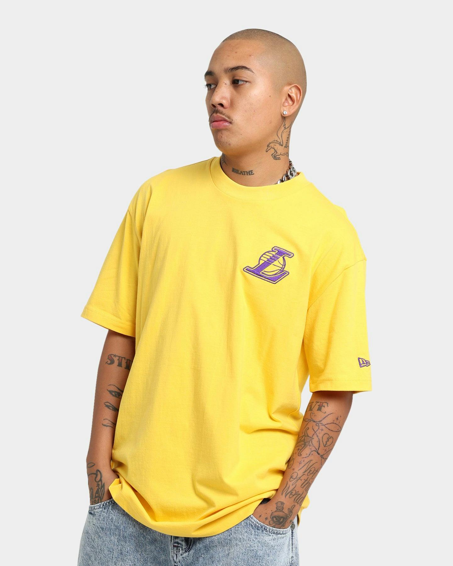 New Era Los Angeles Lakers City Graphics T-Shirt Yellow