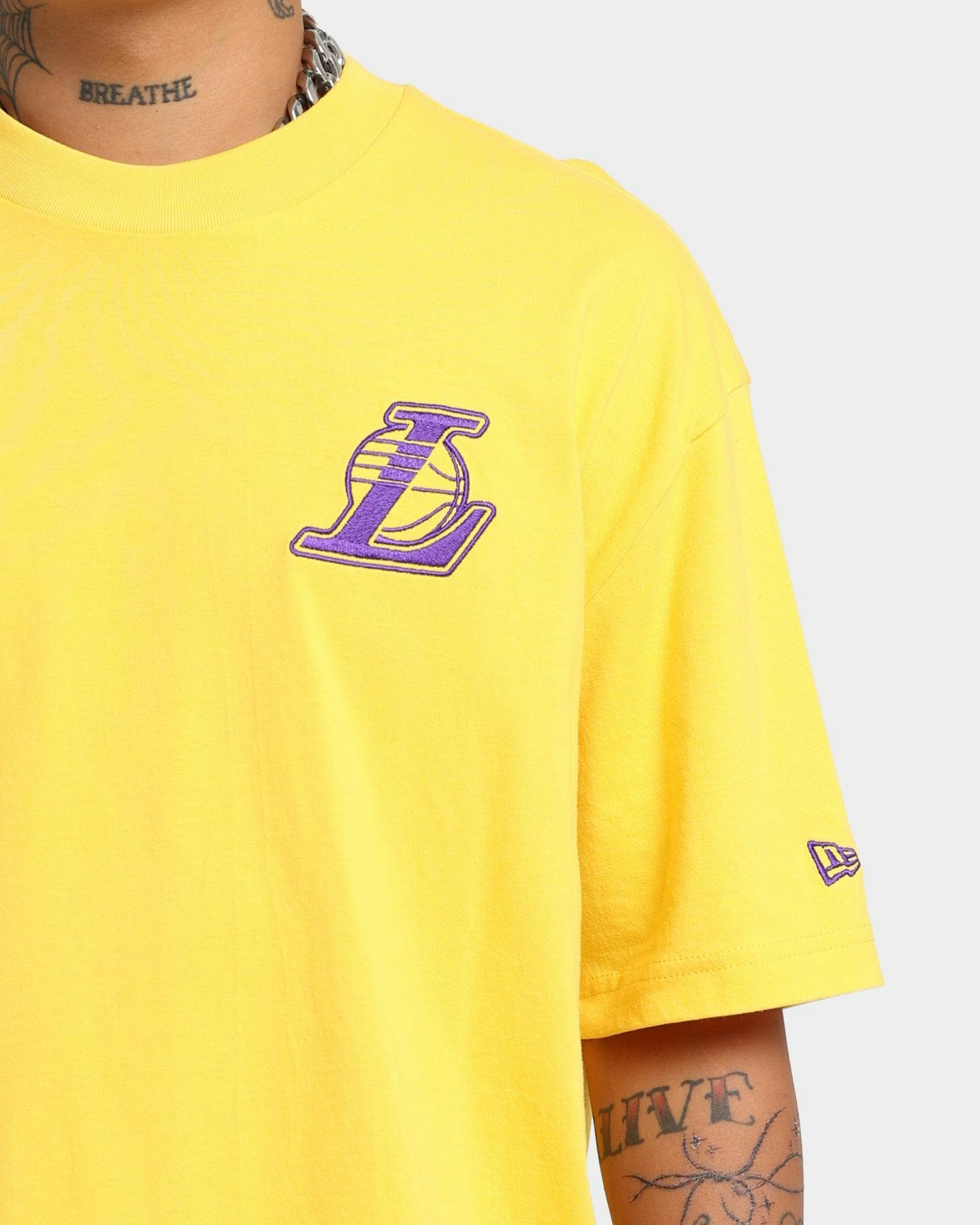 New Era Los Angeles Lakers City Graphics T-Shirt Yellow