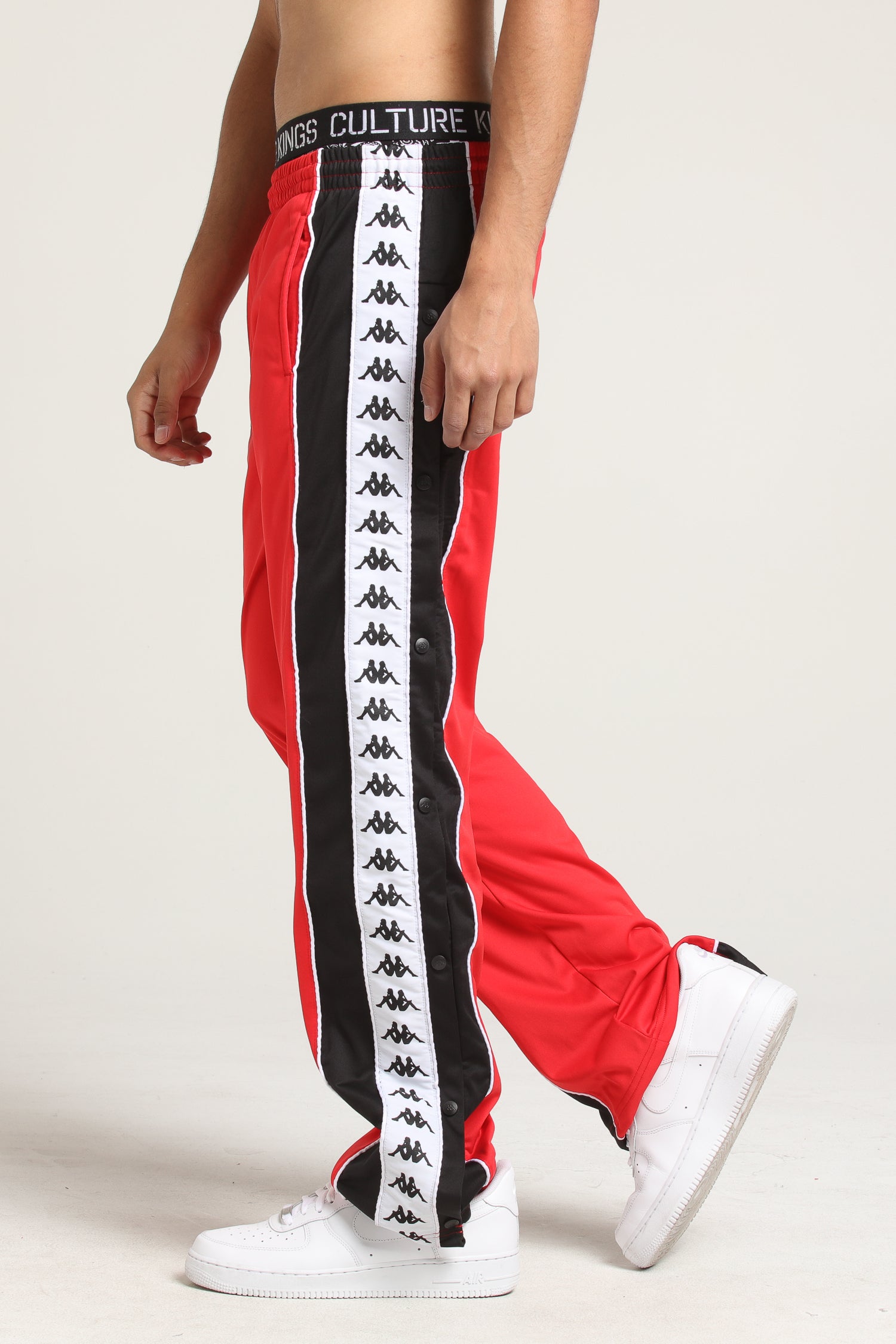 black and red kappa pants