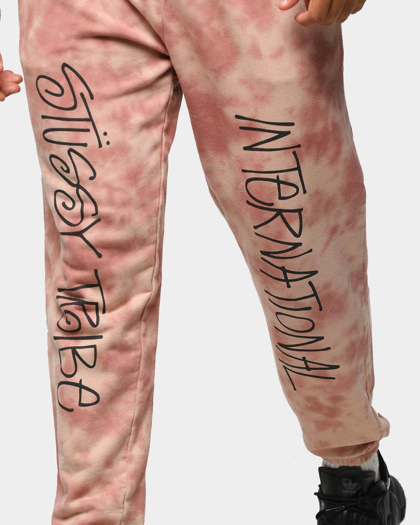 Stussy Men's Goldie Tie Dye Trackpant Rose | Culture Kings NZ