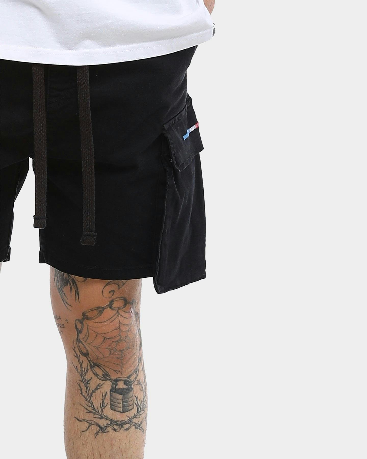 Carré Carnage Cargo Shorts Black Culture Kings NZ