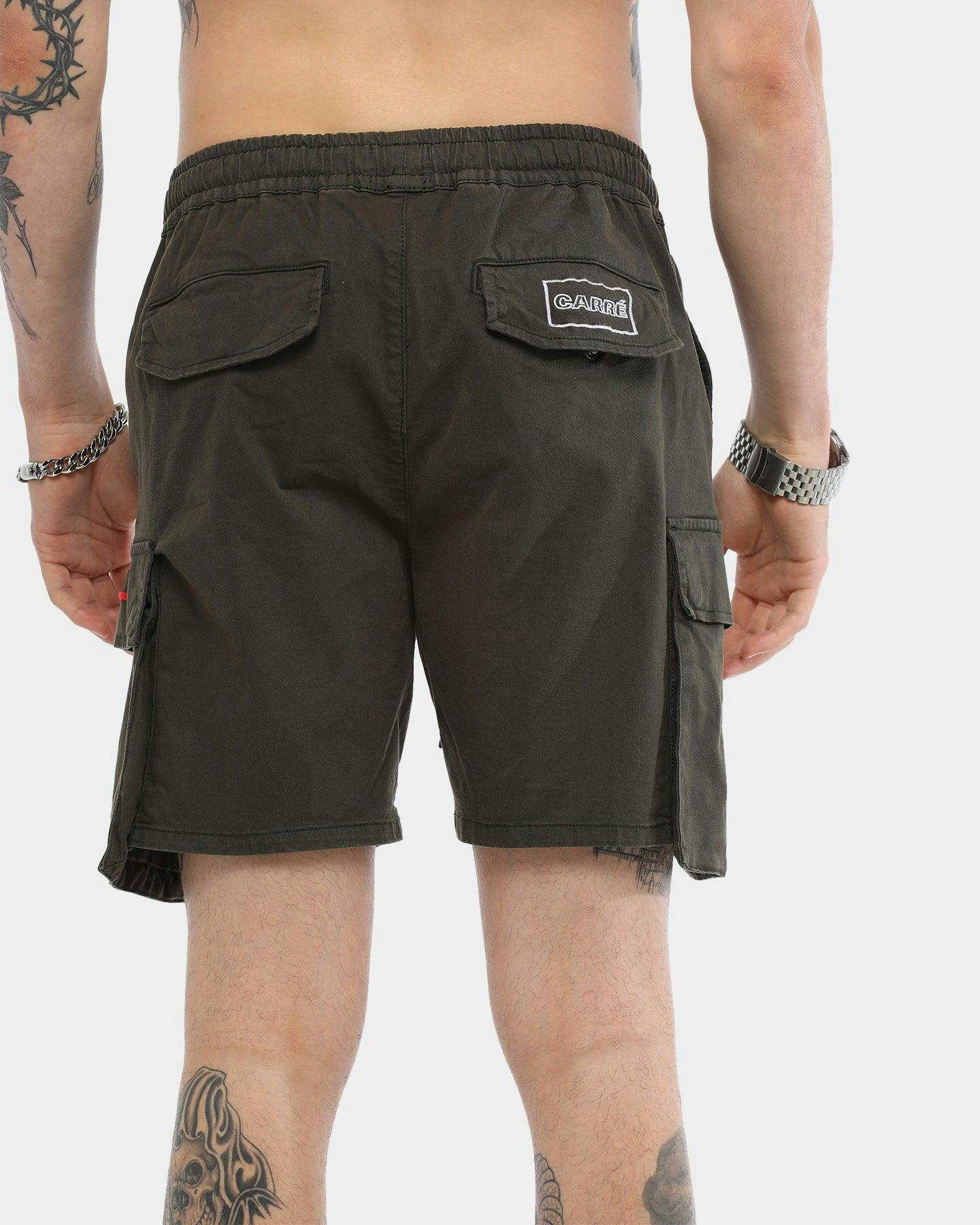 Carré Carnage Cargo Shorts Olive Culture Kings NZ