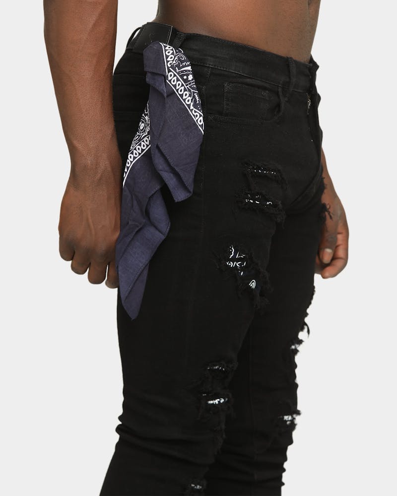 Saint Morta Bandana Summum Jean Black/Navy Culture Kings NZ