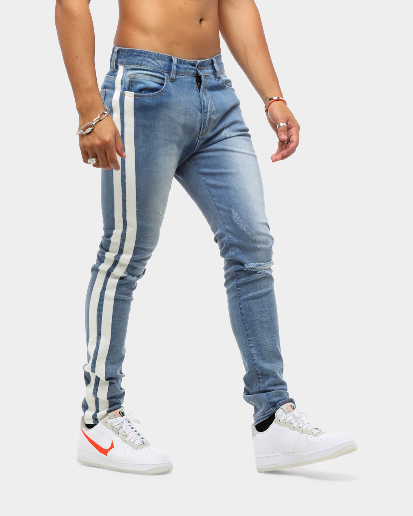 track denim jeans