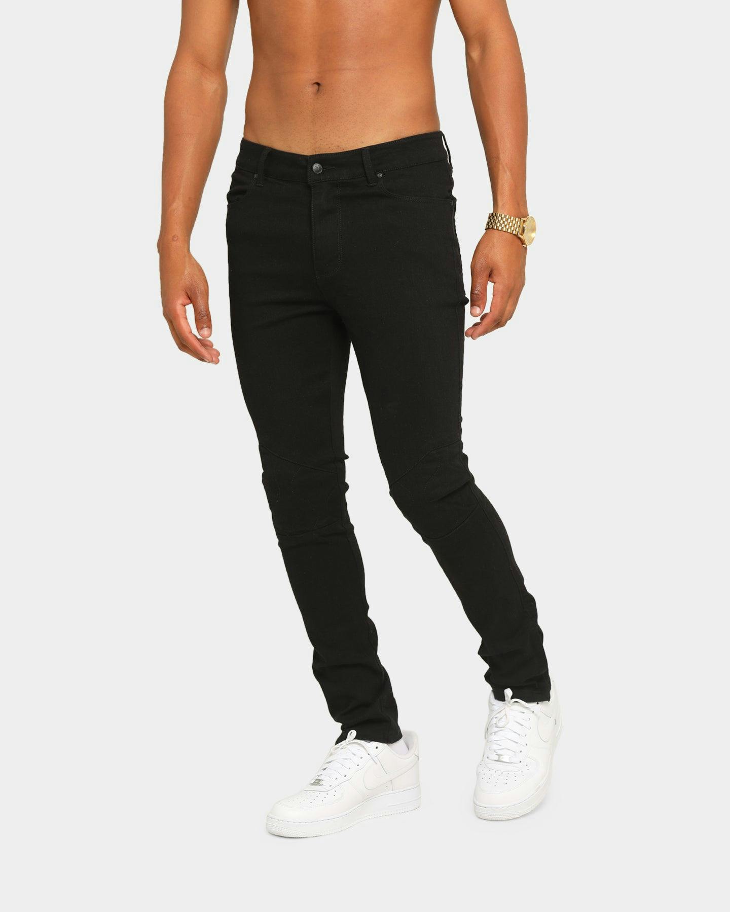 Carré Roadman Quilted Jeans Black Culture Kings NZ