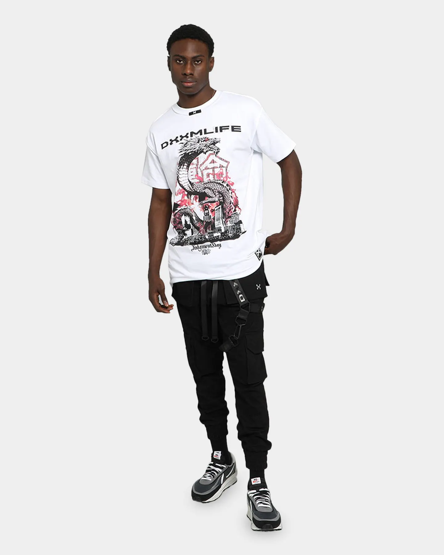 T-shirt DXXMLIFE Tactical Streetwear - Noir - Manches Courtes - Taille M - Occasion Très Bon état