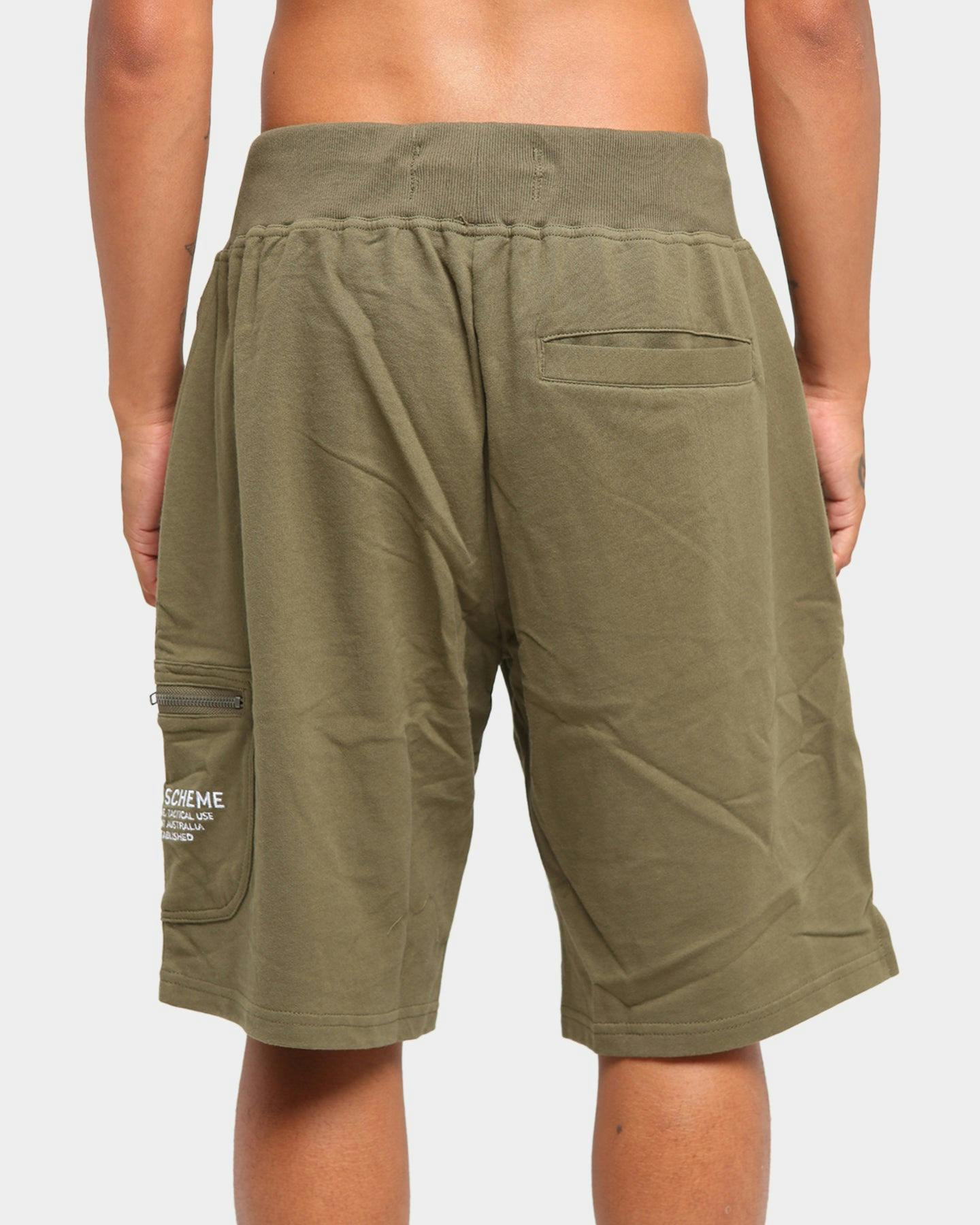 Grand Scheme Cargo Sweat Shorts Army Green Culture Kings NZ