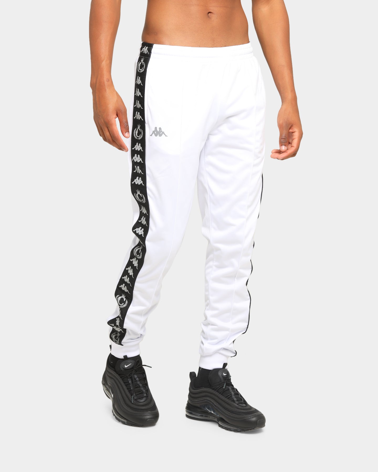 white kappa sweatpants