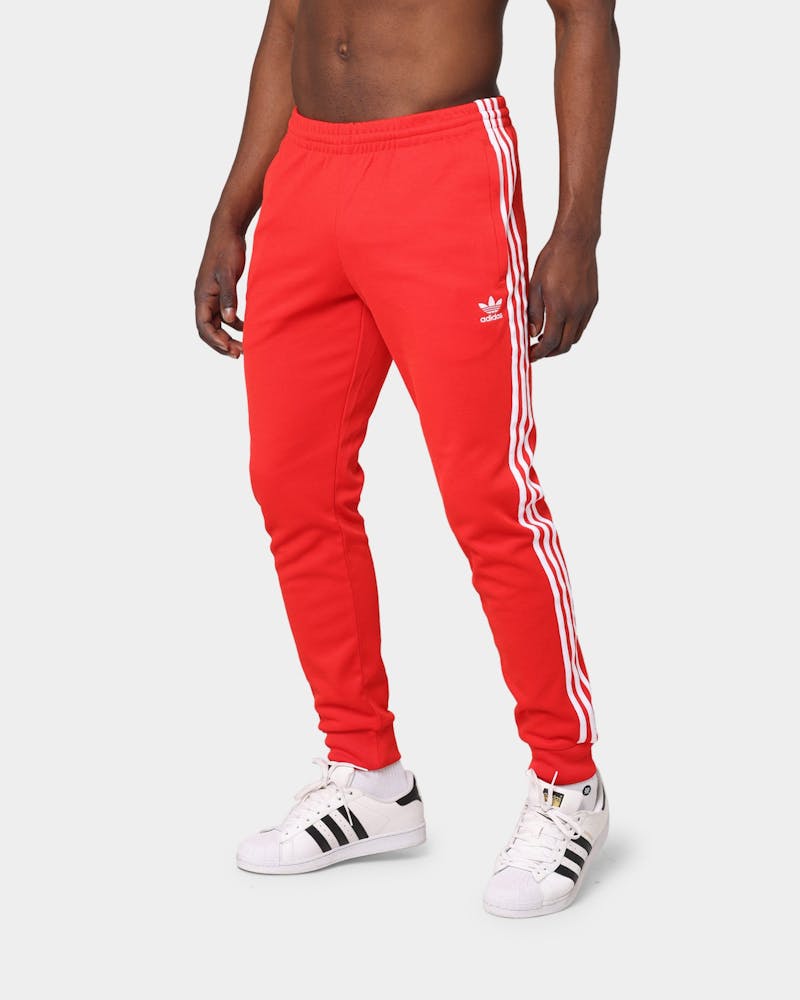 Adidas Classics Primeblue SST Track Pant Red/White | Culture Kings NZ