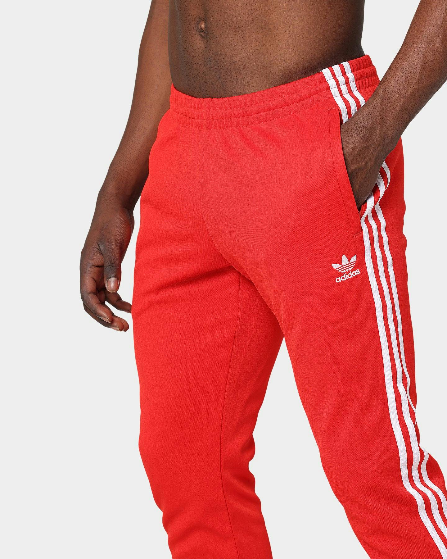 Adidas Classics Primeblue SST Track Pant Red/White | Culture Kings NZ