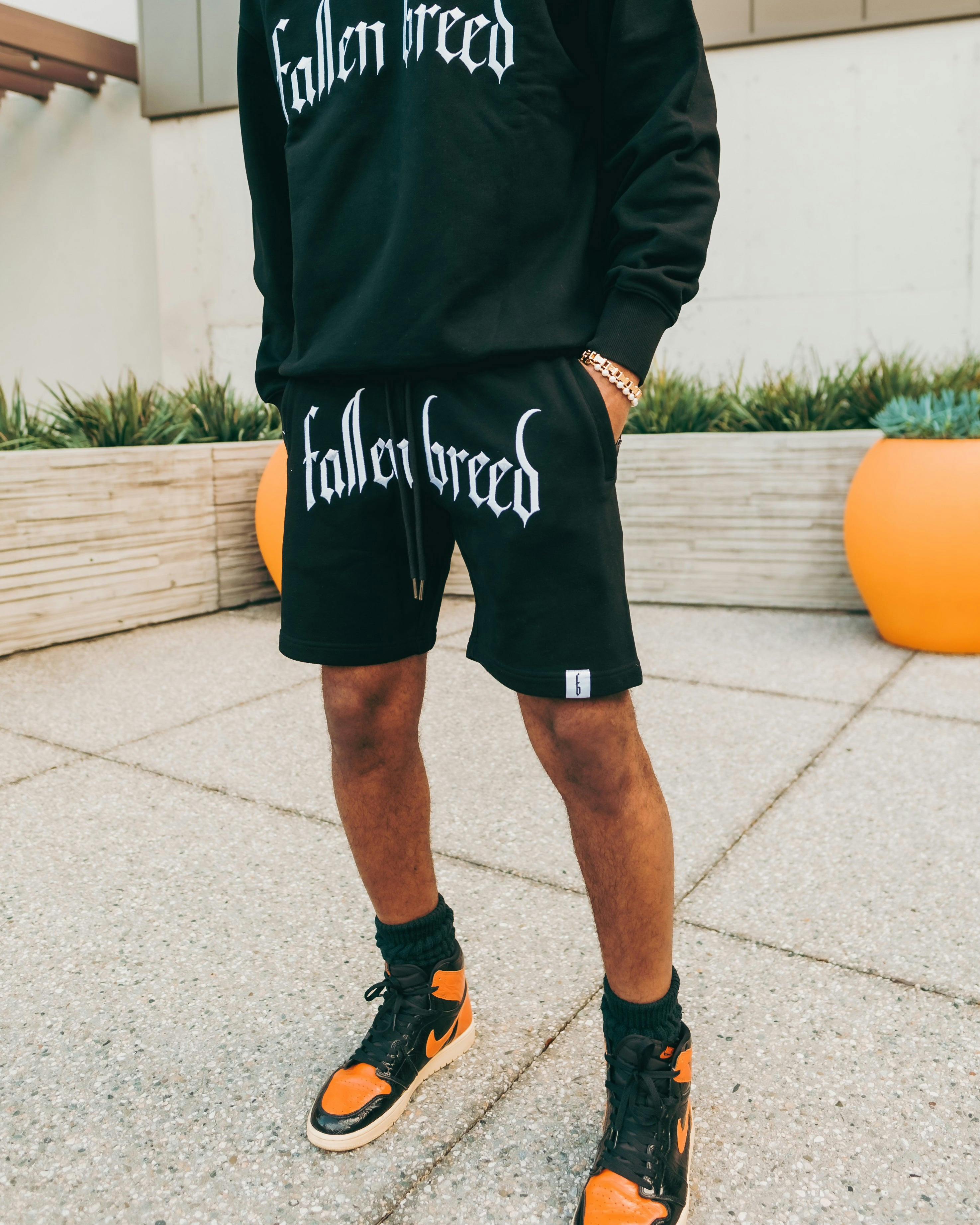 Fallen Breed Logo Sweat Shorts Black