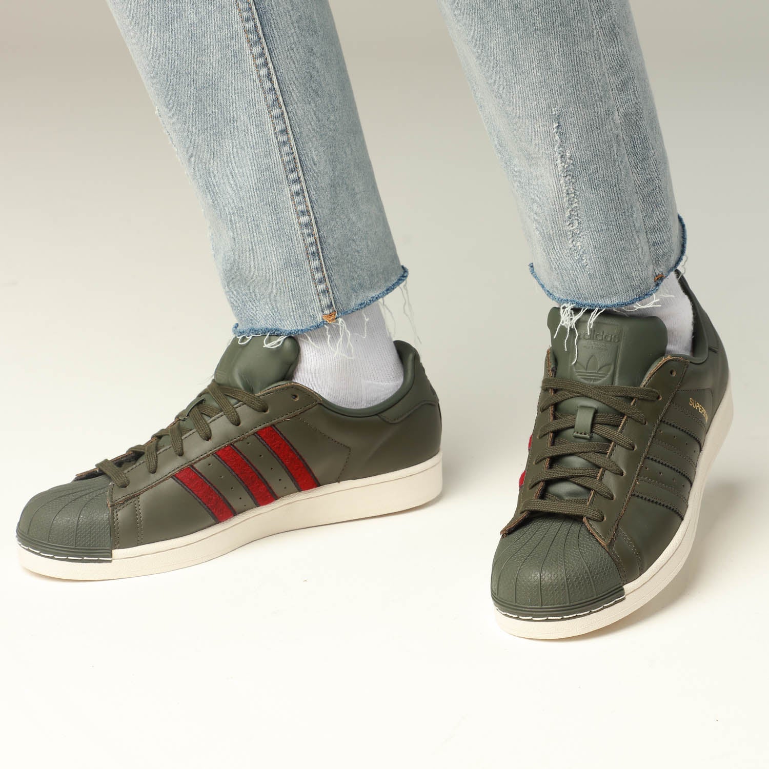 adidas jeans dark green