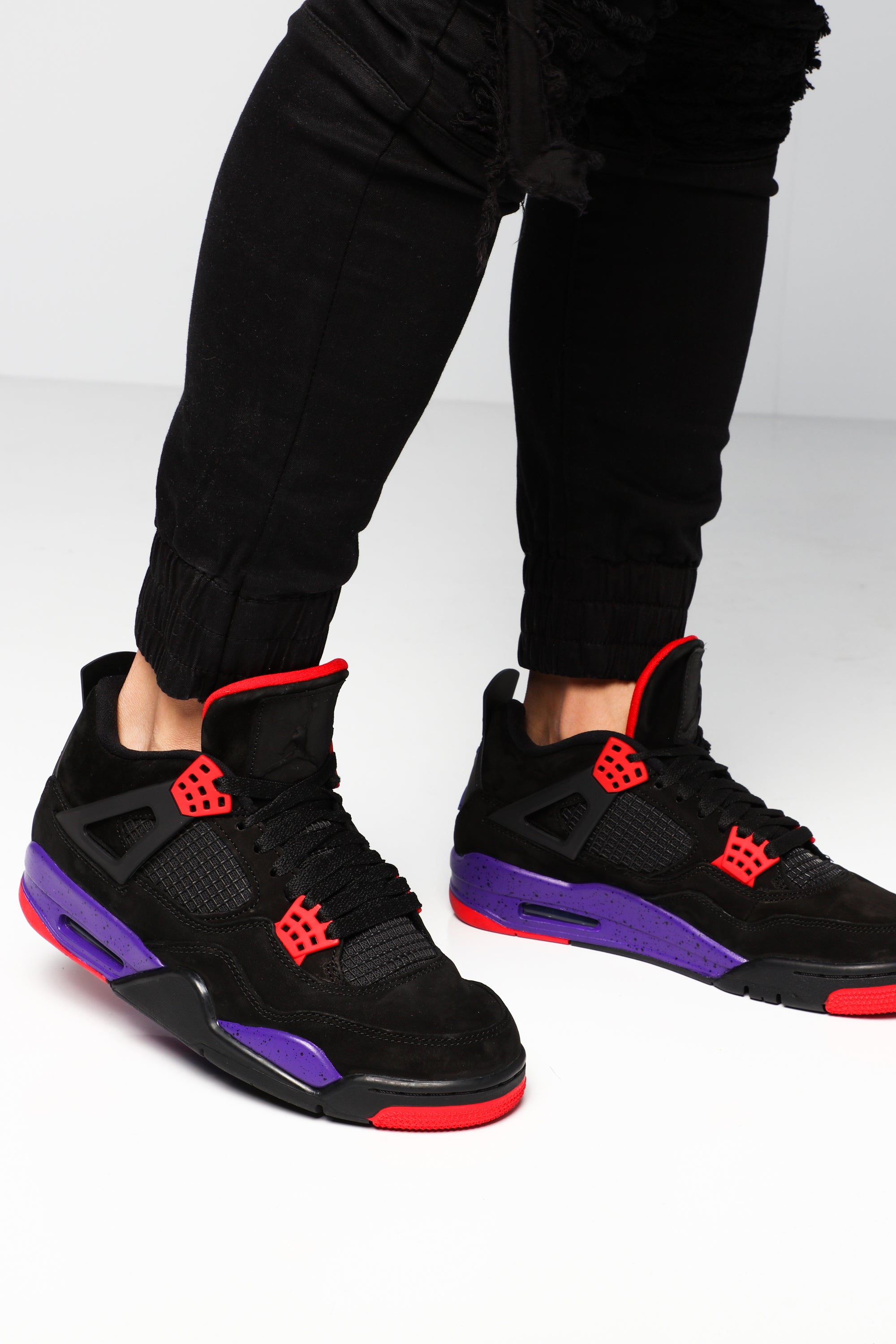 jordan retro 4 black purple red