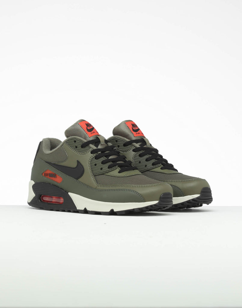 Nike Air Max 90 Essential OliveBlackOrange Nike Air Max 90 Essential OliveBlackOrange