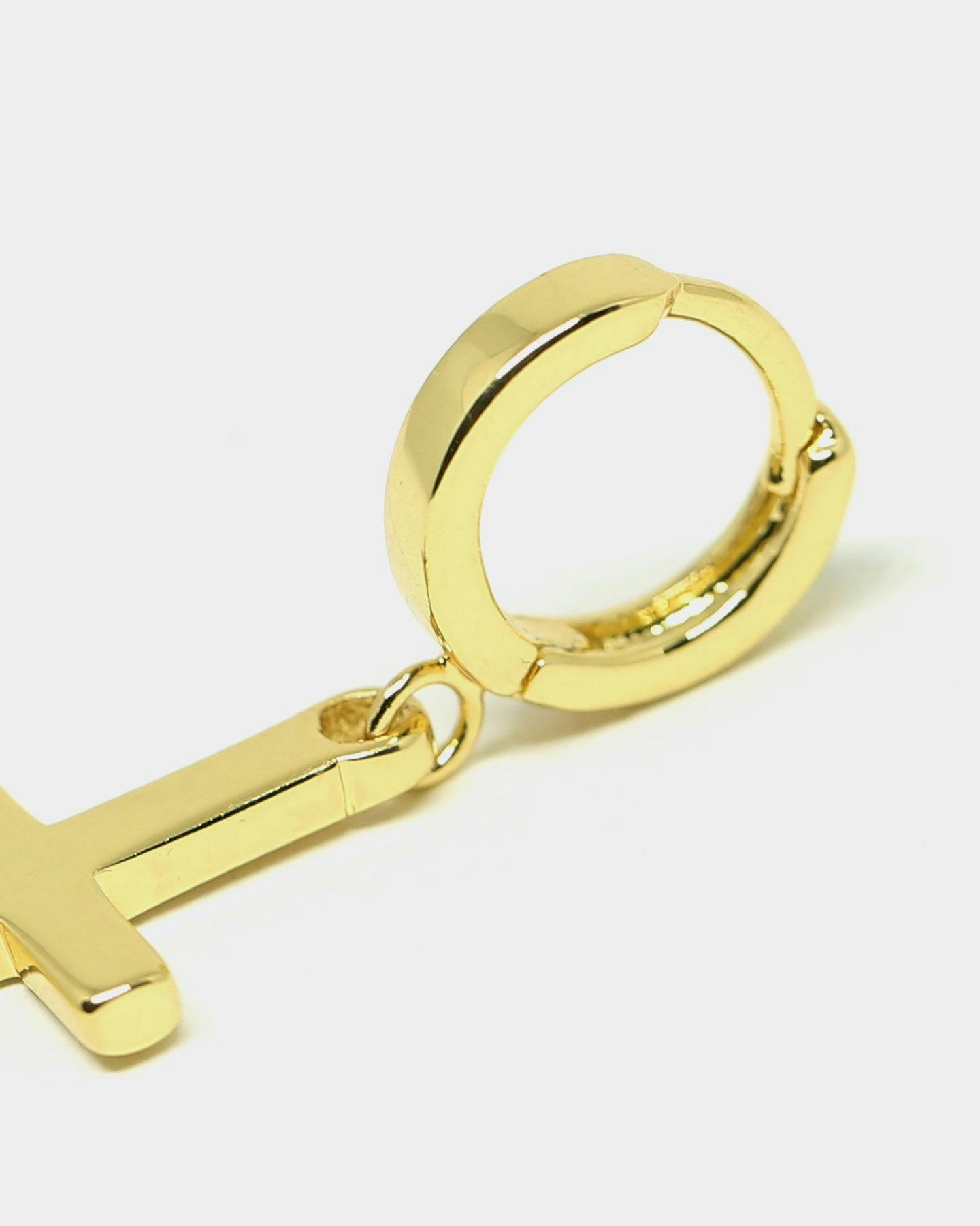 Saint Morta Cross Earring Gold Plated