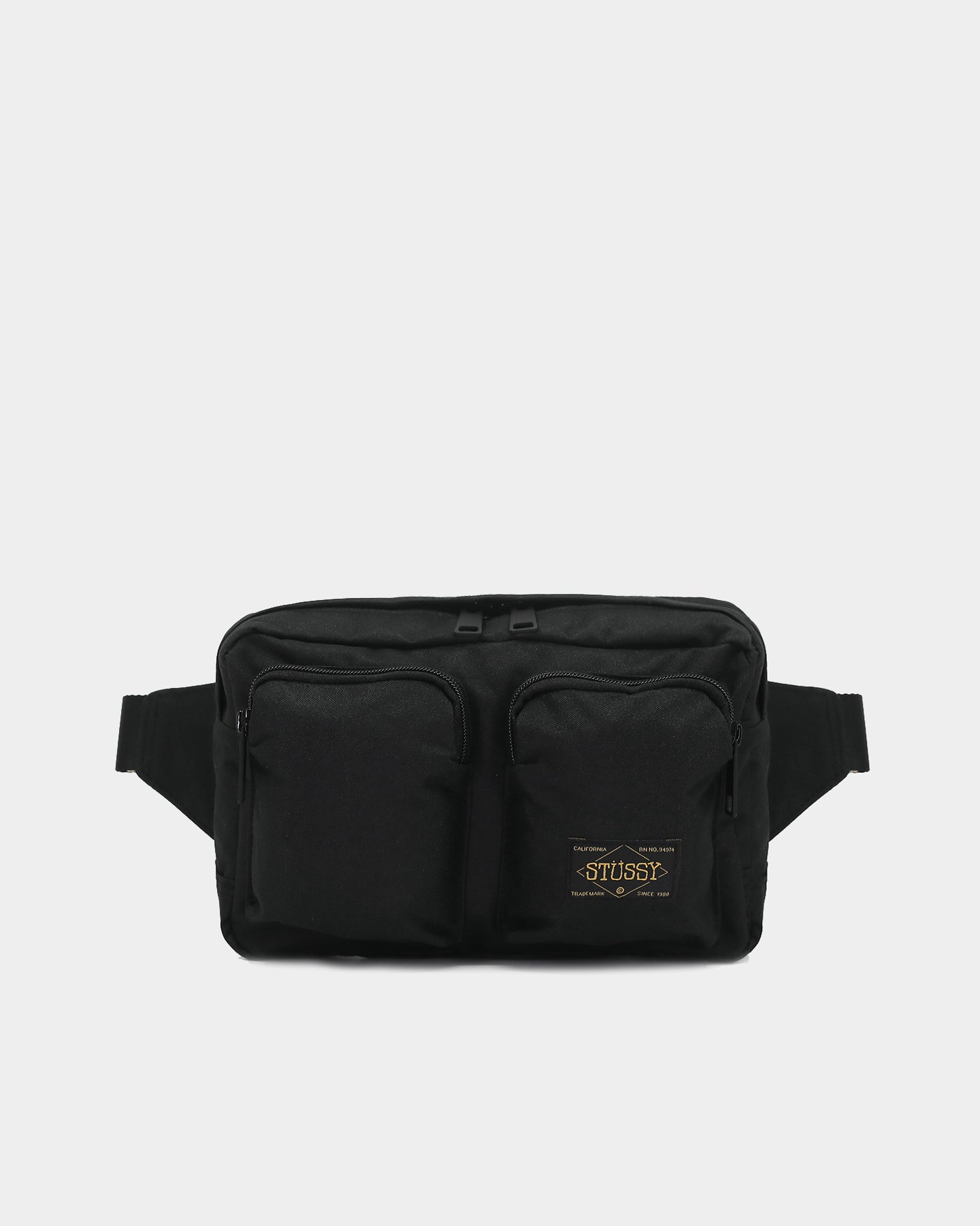 stussy fanny pack black