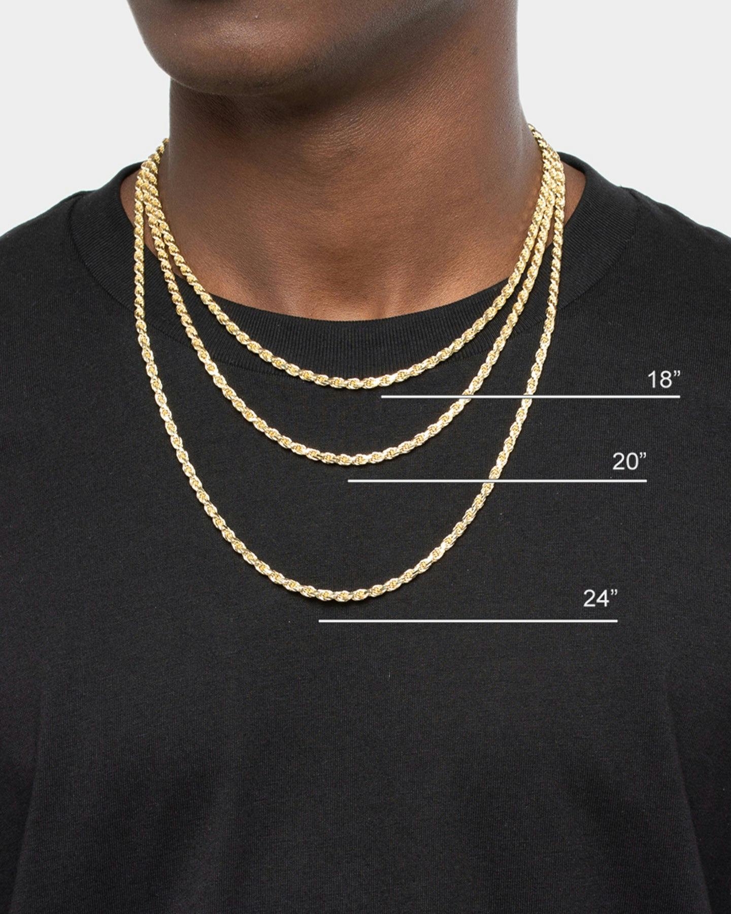 Rope 18k gold chain Clearance