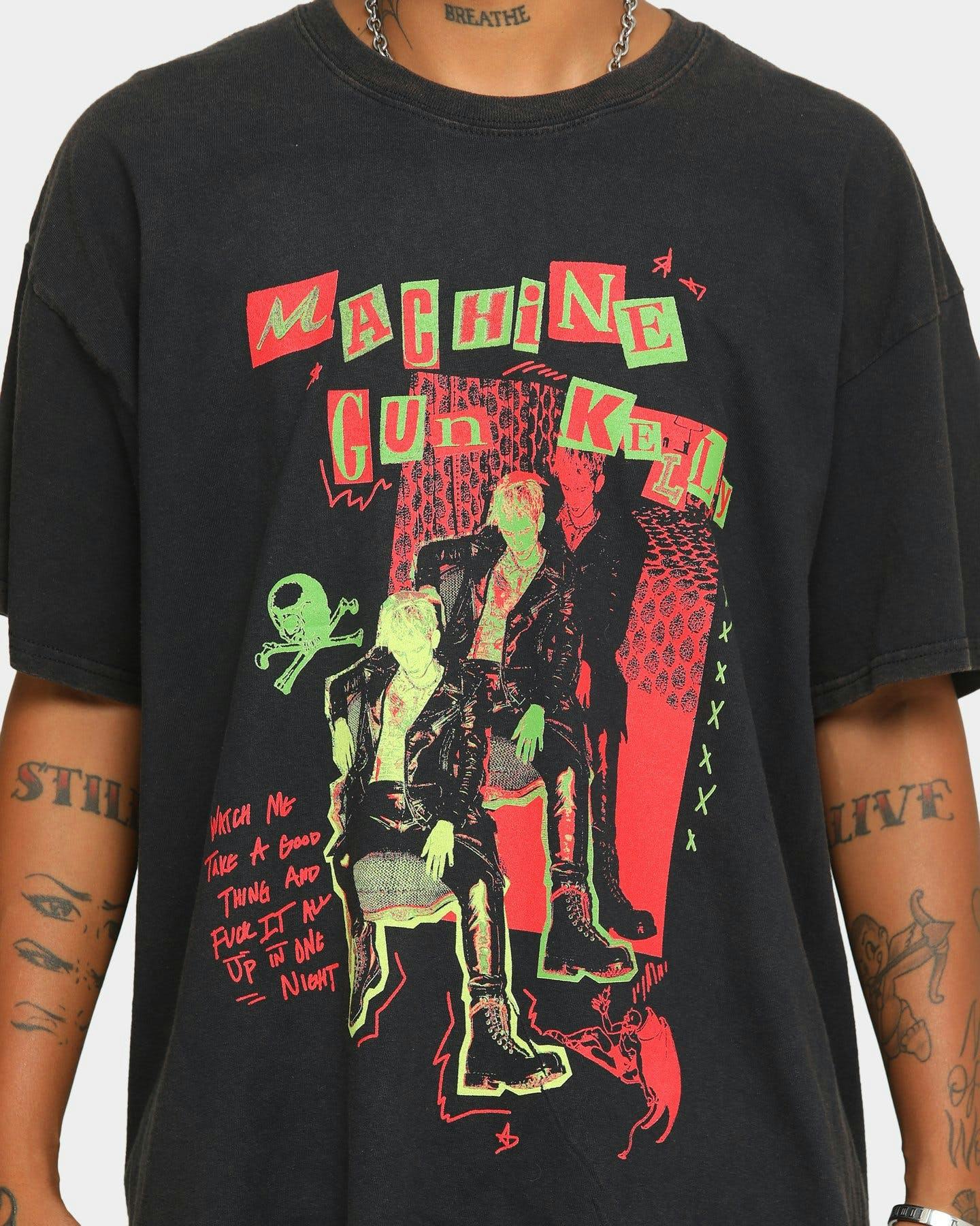 Machine Gun Kelly Watch Me Vintage TShirt Black Culture Kings NZ
