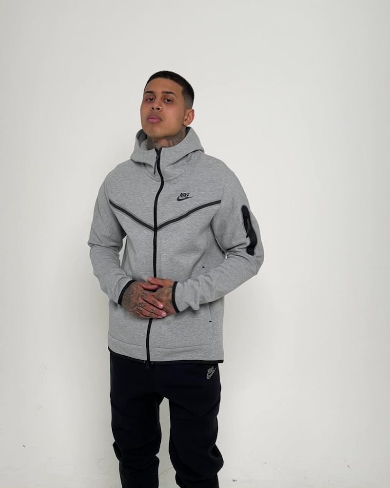 Nike Nike Sportswear Tech Fleece Full Zip Hoodie Grey Heather/Black thumbnail - 1