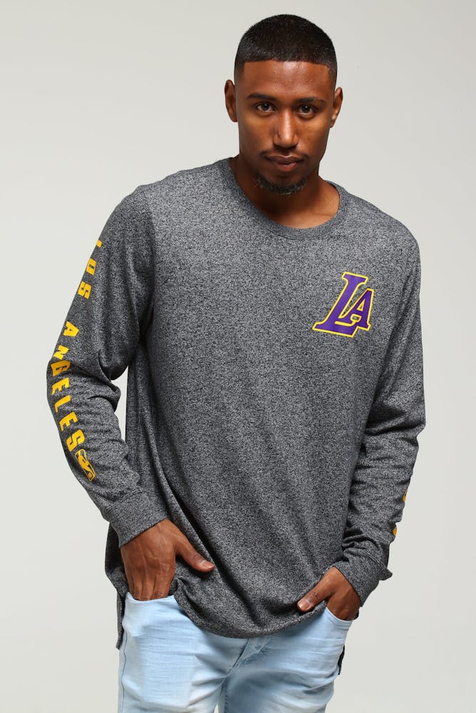 Nike Los Angeles Lakers City Edition Long Sleeve Dri Fit Tee Black Culture Kings Nz