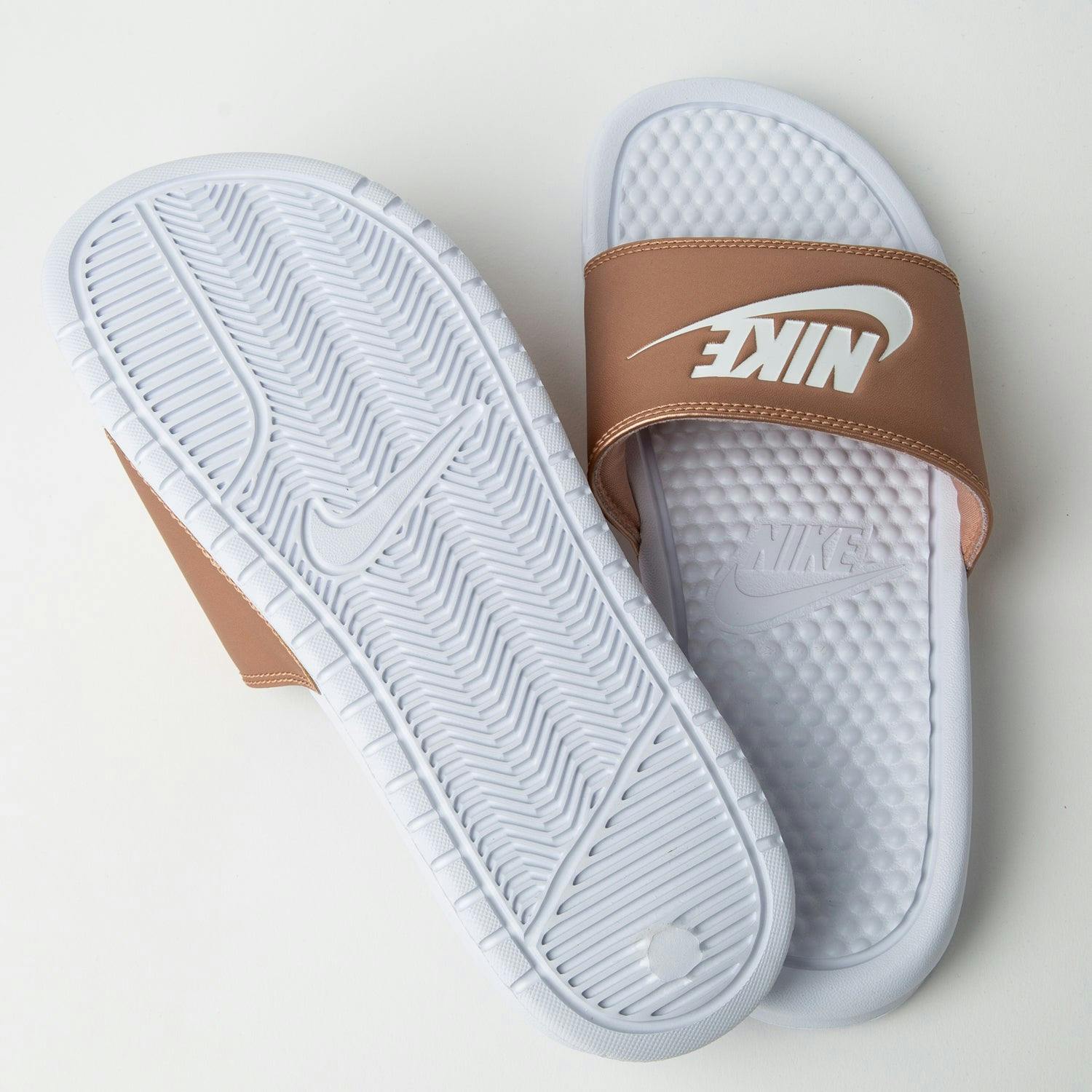 nike benassi just do it slides white