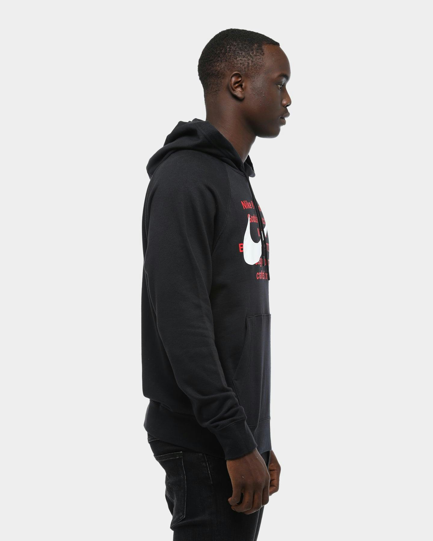 Nike Men's Nike Sportswear Swoosh Hoodie Black/White | Culture Kings NZ