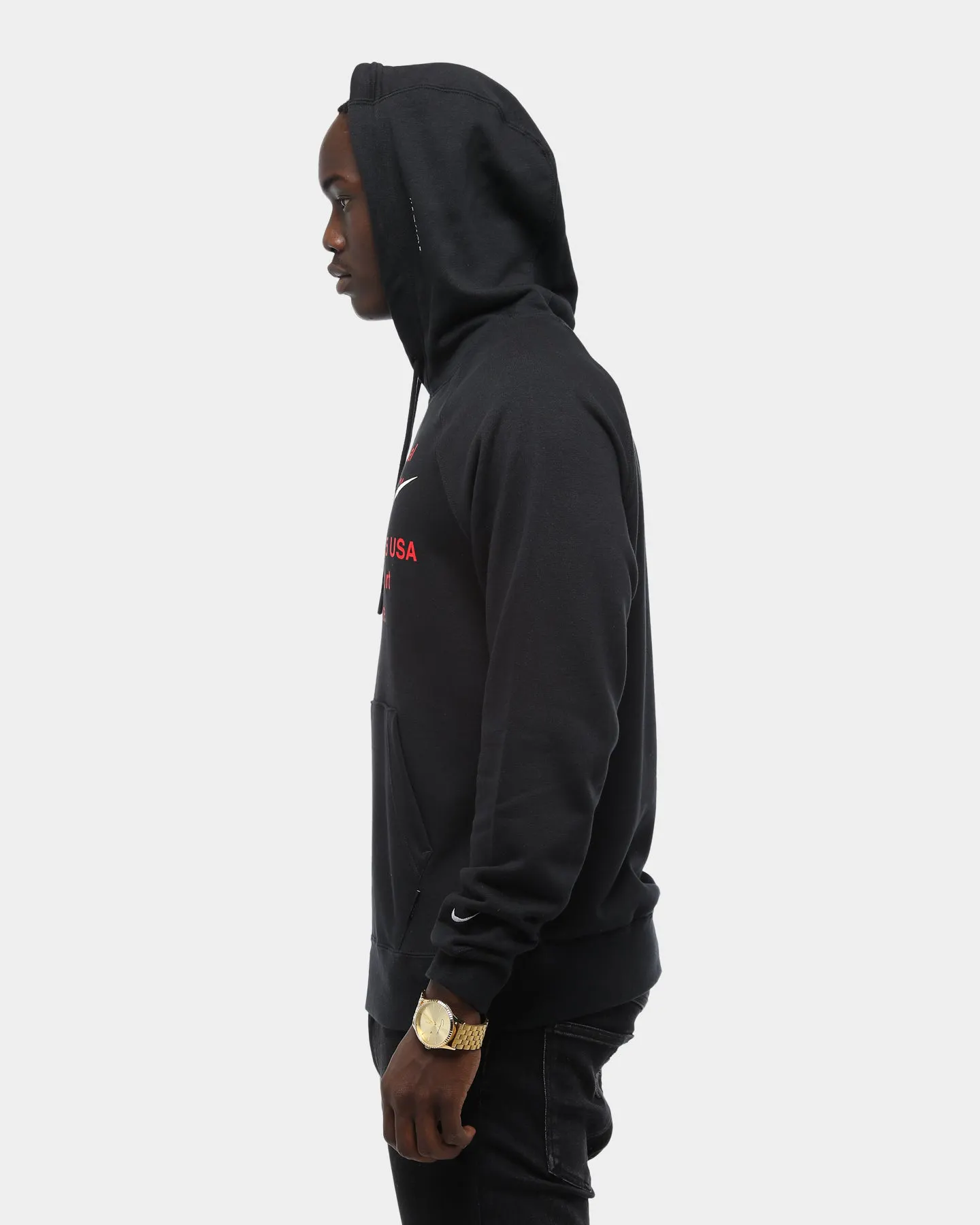 Nike Men's Nike Sportswear Swoosh Hoodie Black/White Culture Kings NZ