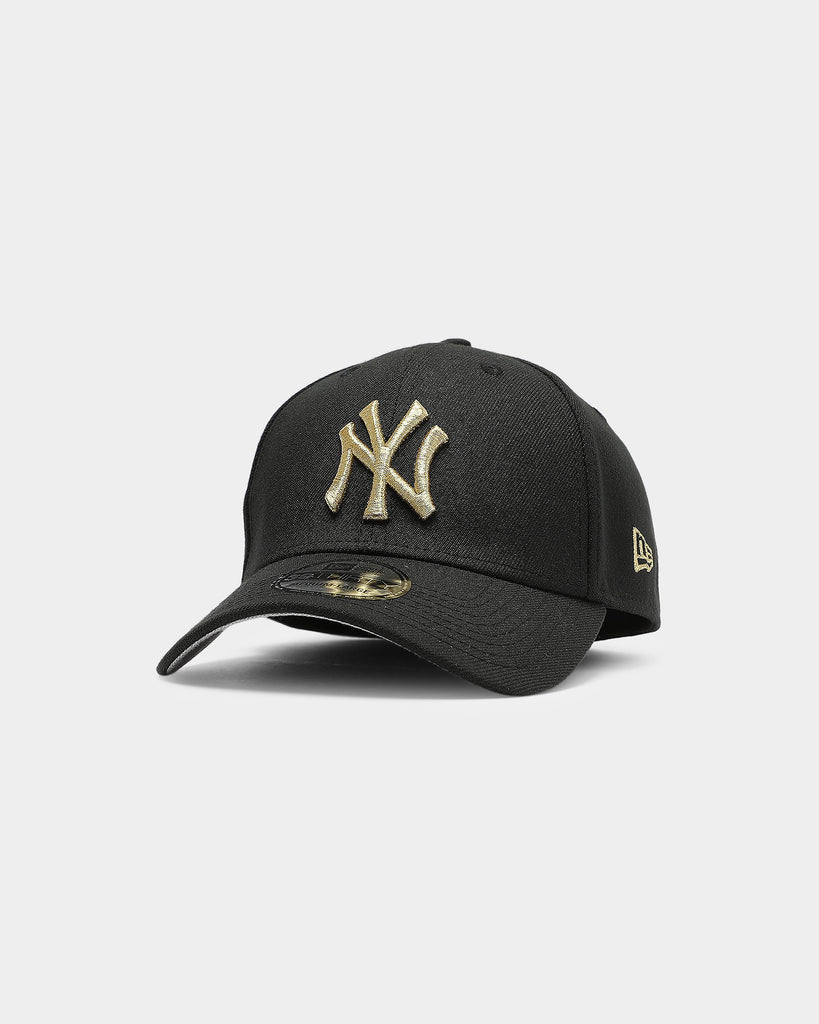 New Era New York Yankees 39THIRTY Gold Logo Fitted Black