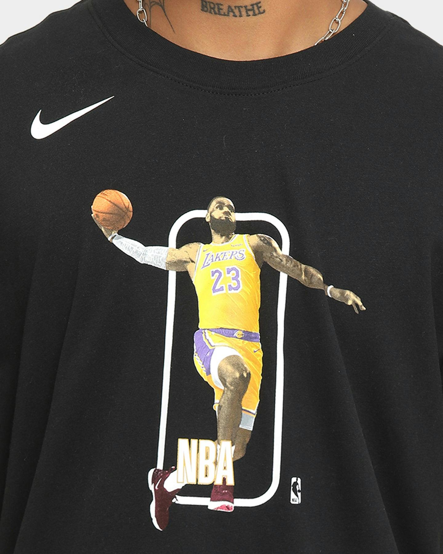 black lakers shirt nike