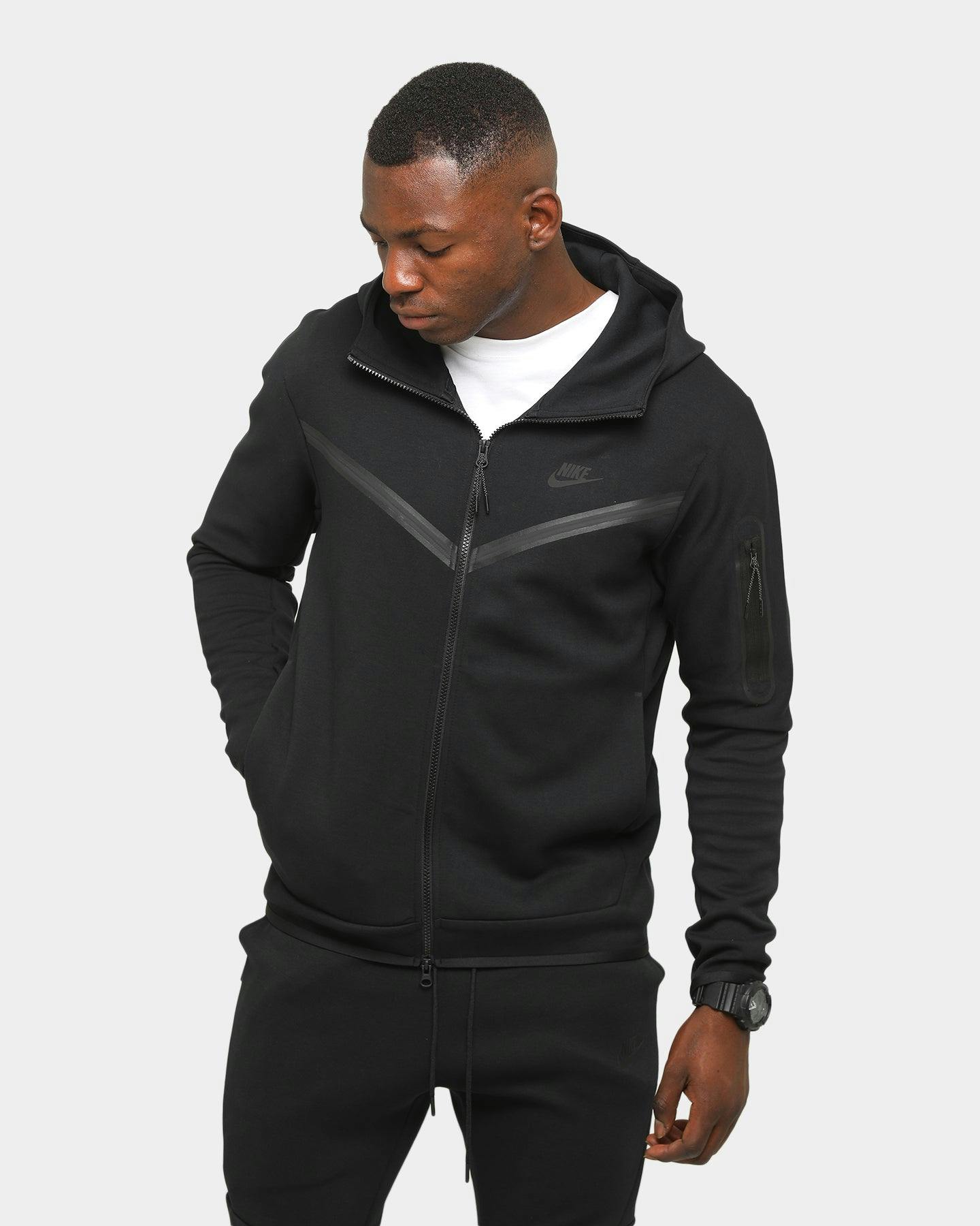 Nike NSW Tech Fleece Hoodie Full Zip Black/Black | Culture Kings NZ