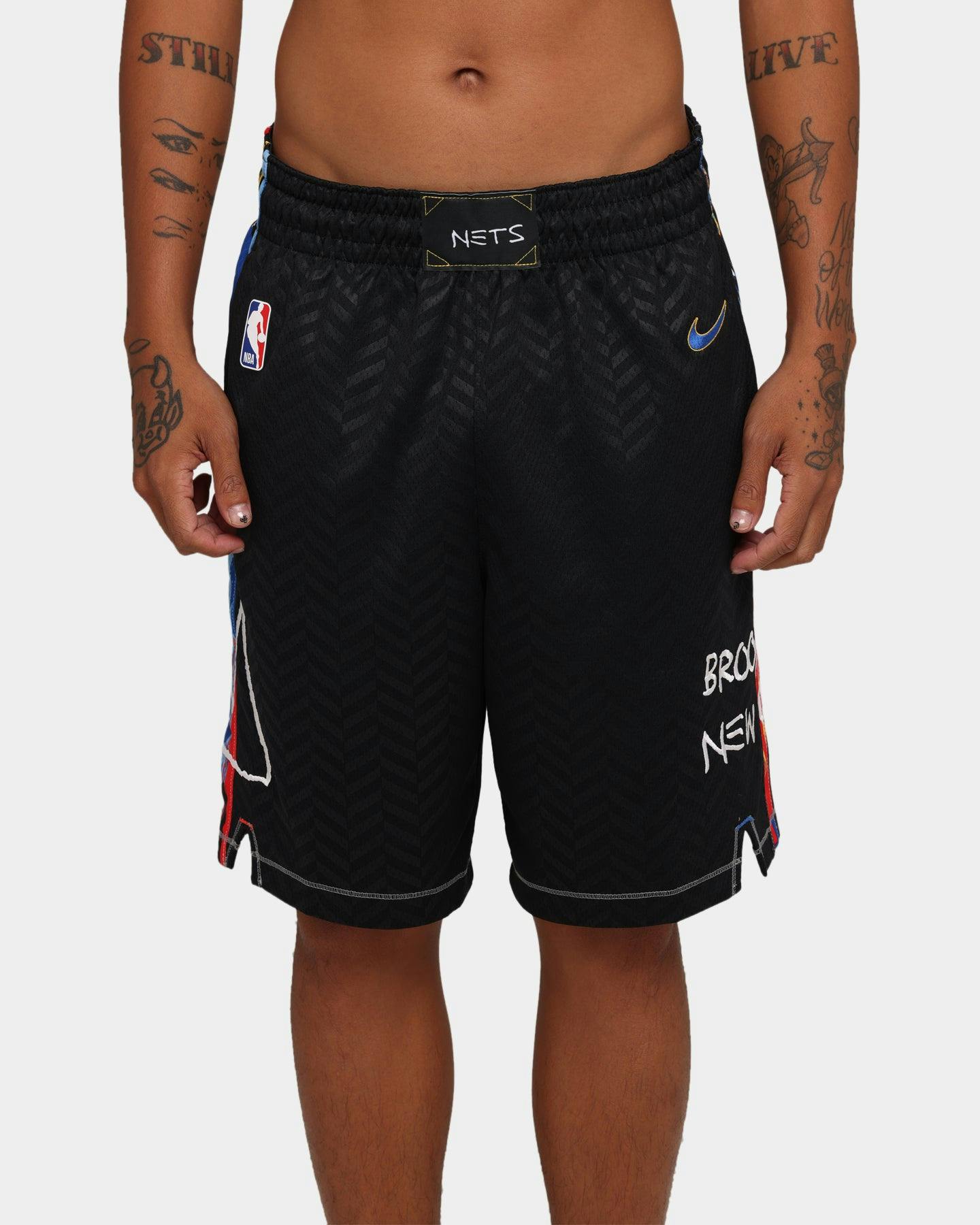 Nike Brooklyn Nets City Edition Shorts Black/Royal | Culture Kings NZ