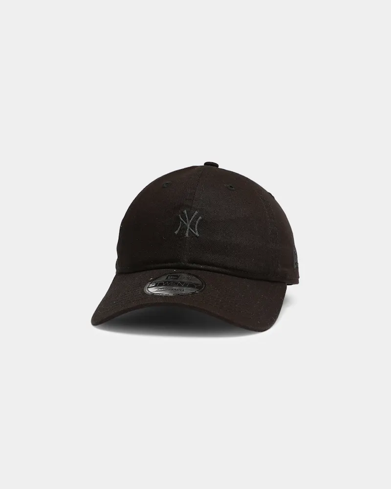 New Era New York Yankees Mini Logo 9twenty Strapback Black Black Culture Kings Nz