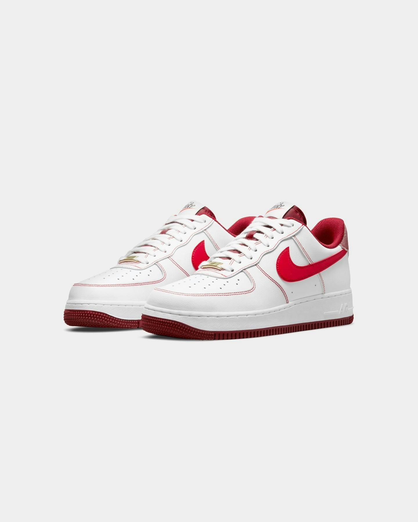 air force 1 07 red and white