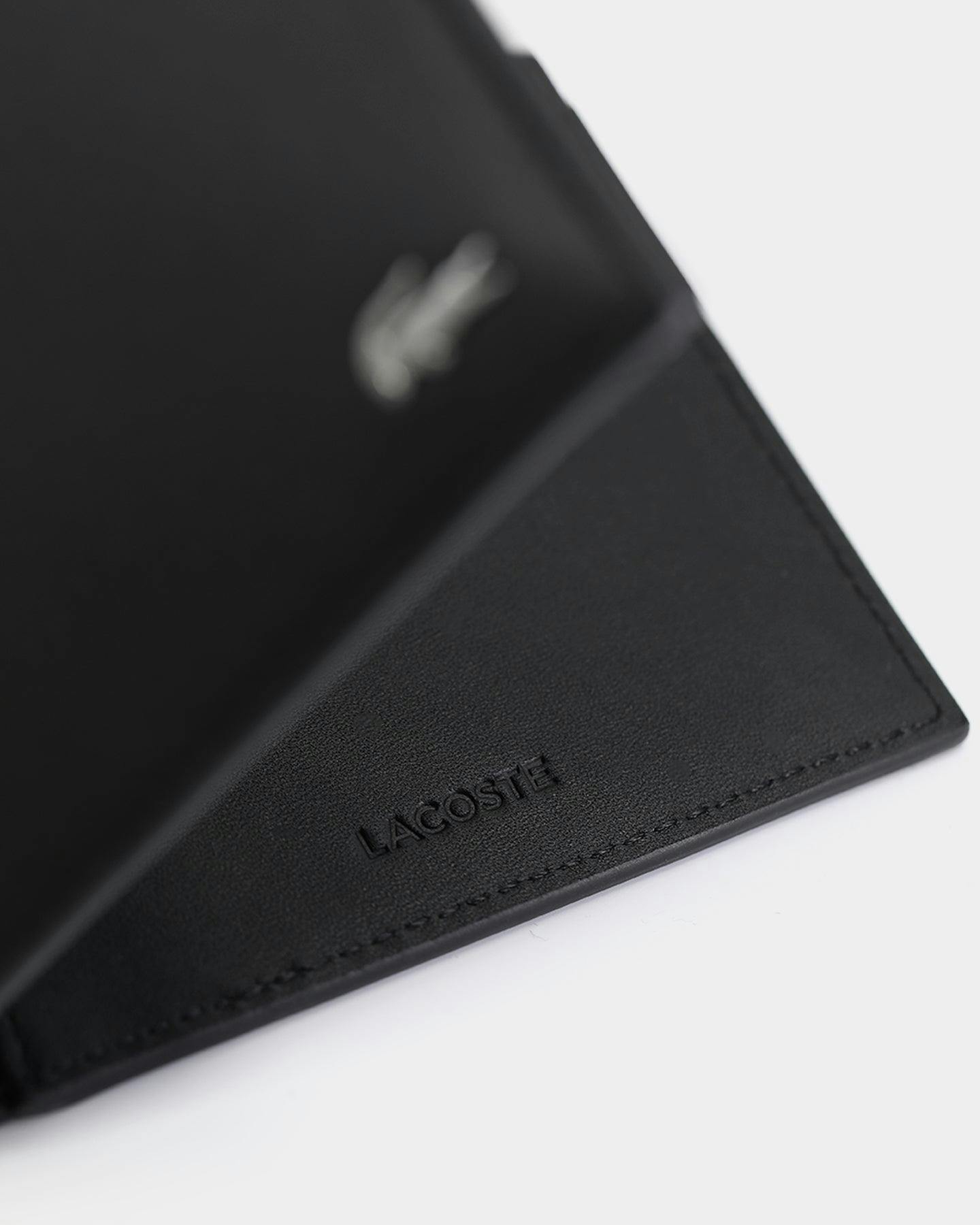 Lacoste Medium Billfold Coin Wallet Black Culture Kings NZ