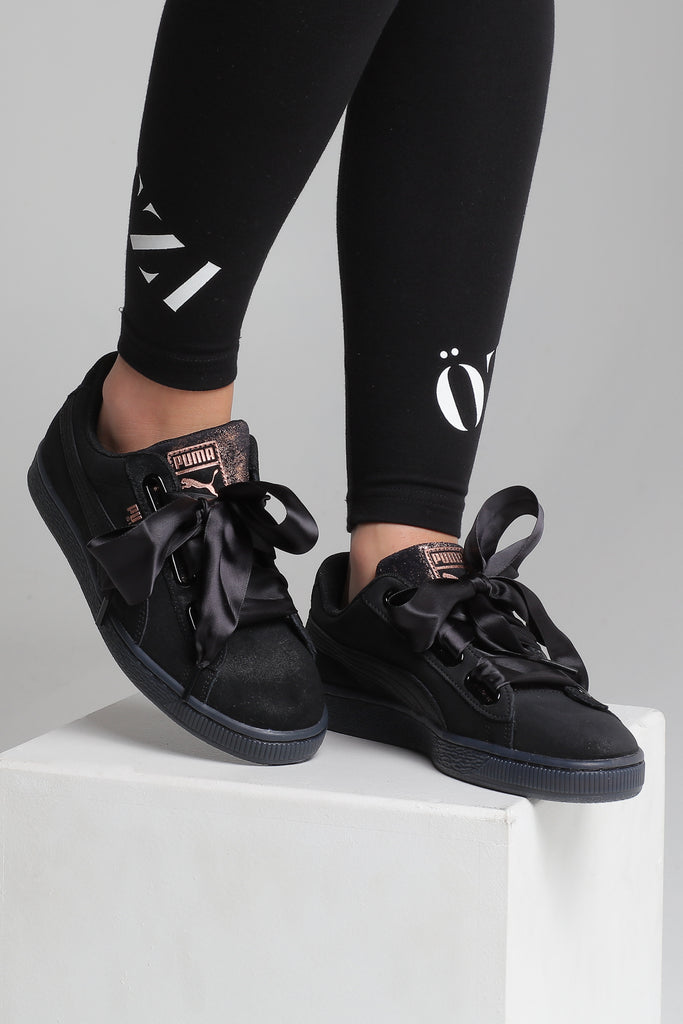 puma suede heart artica noir