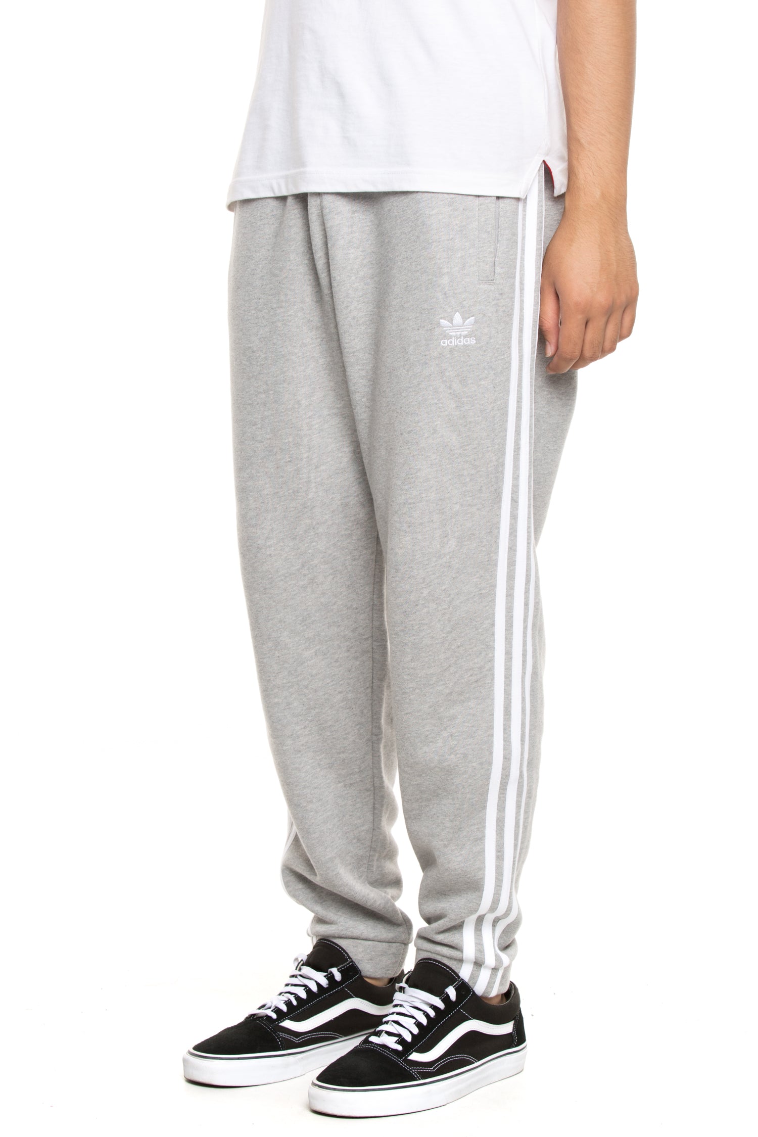 adidas pants grey stripes