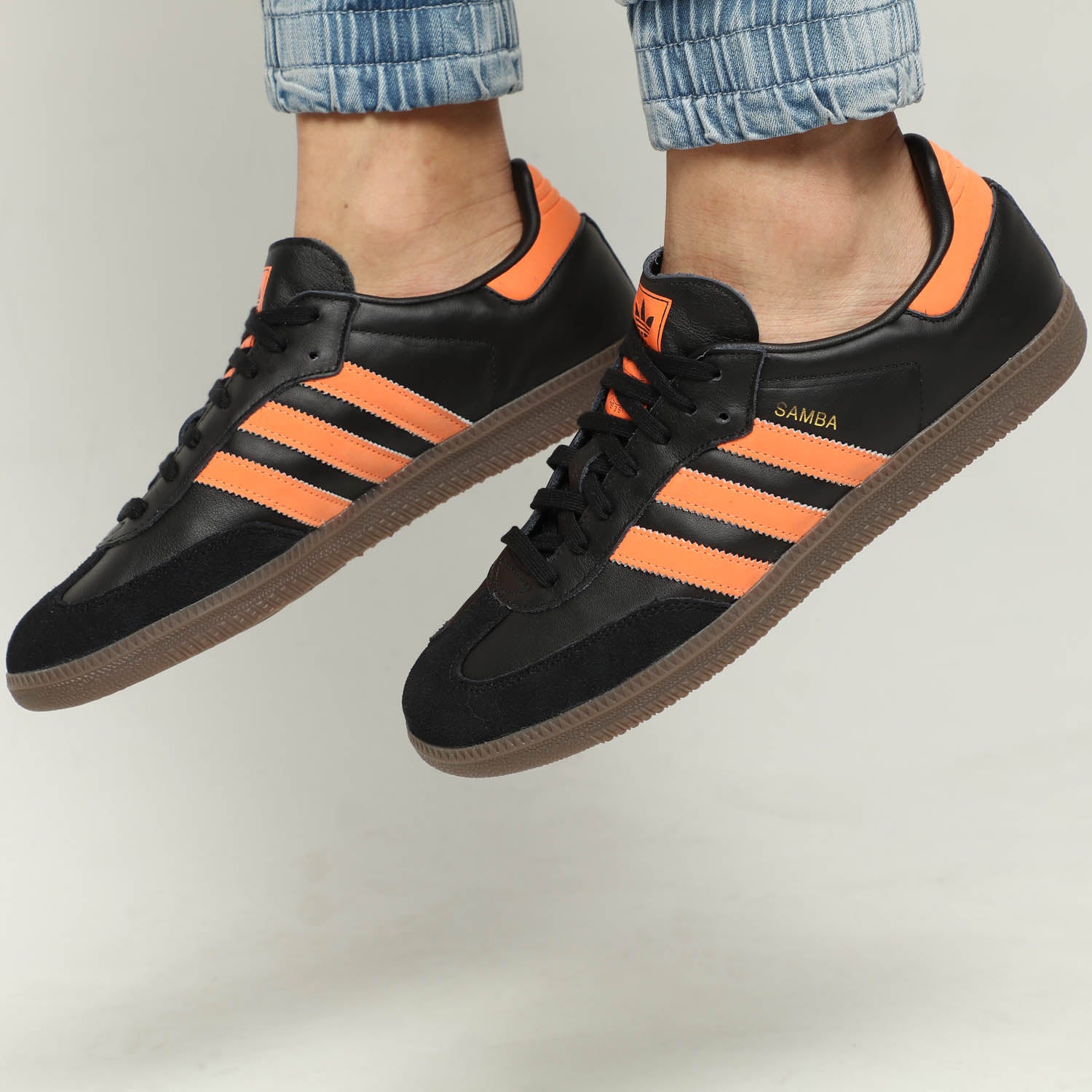 adidas samba black orange