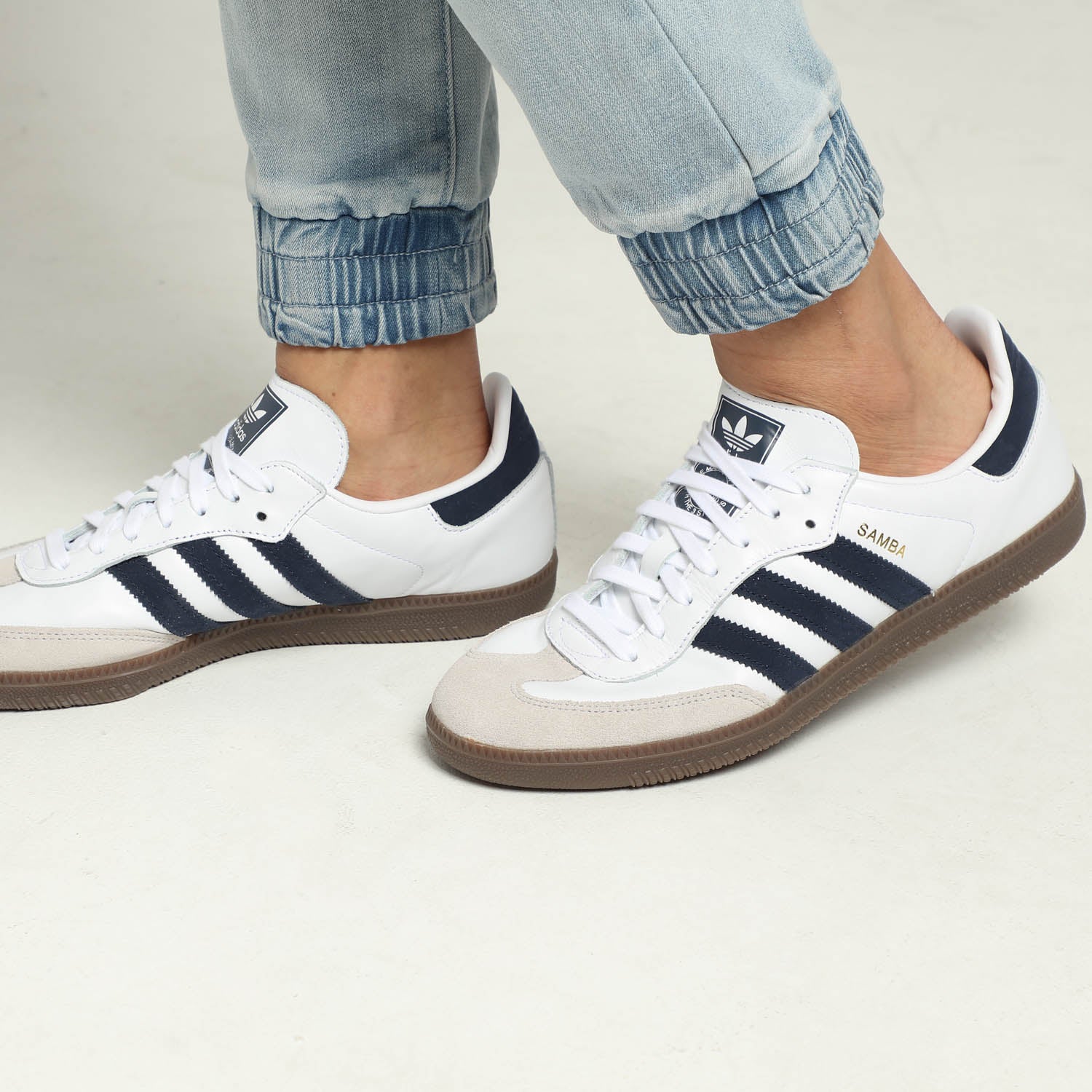 adidas samba white navy