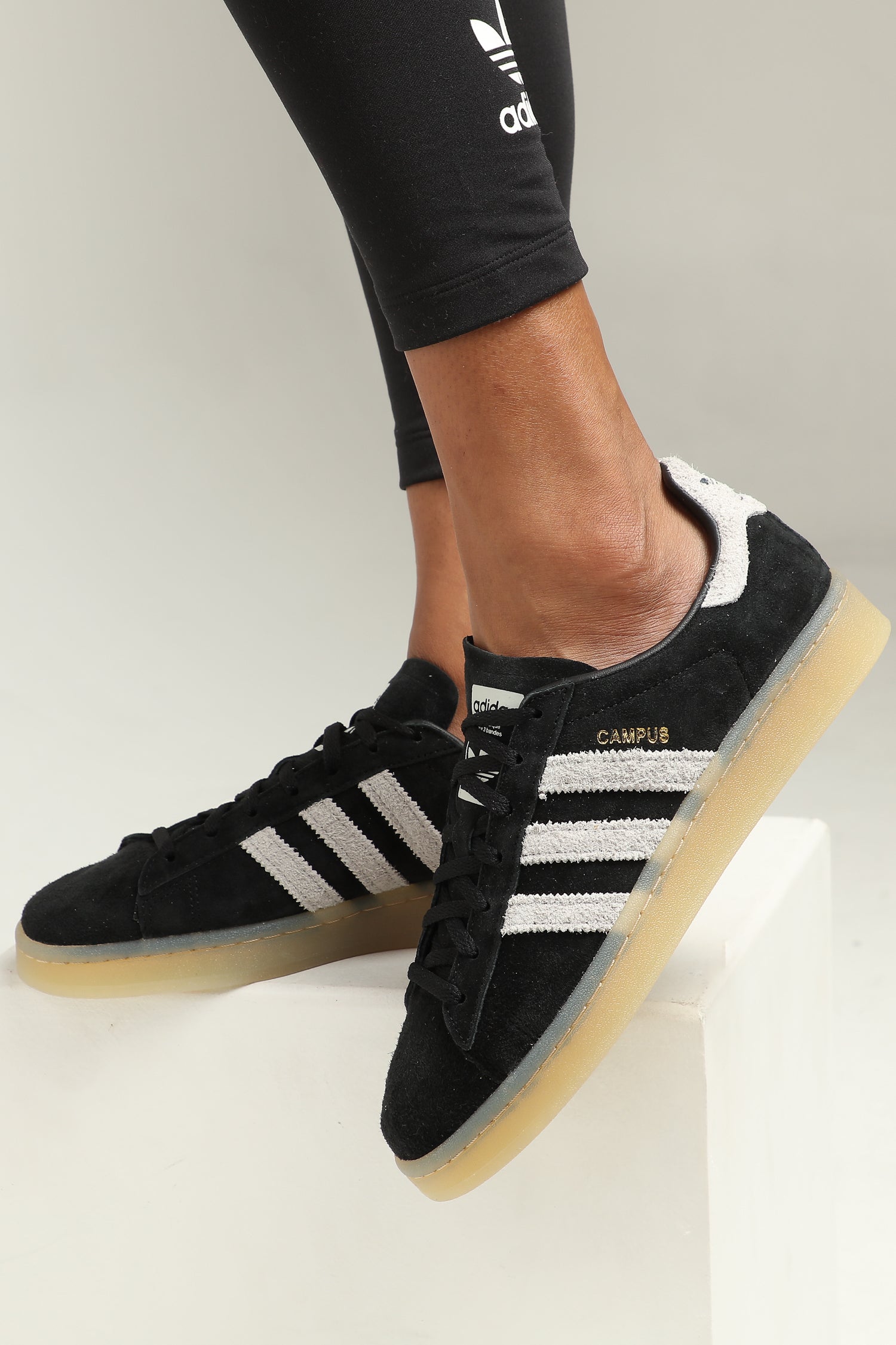 adidas campus black gum