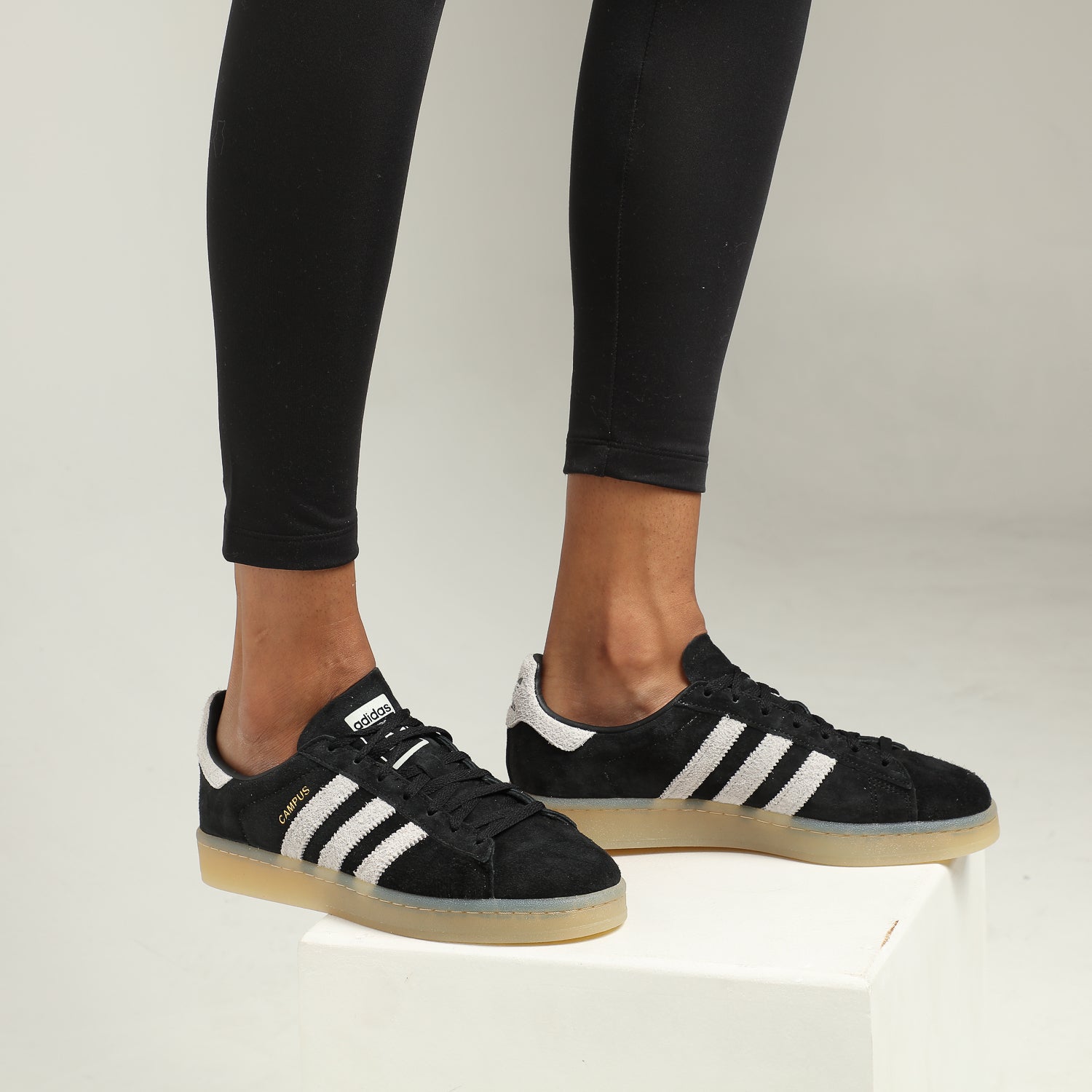 adidas women's campus shoes black