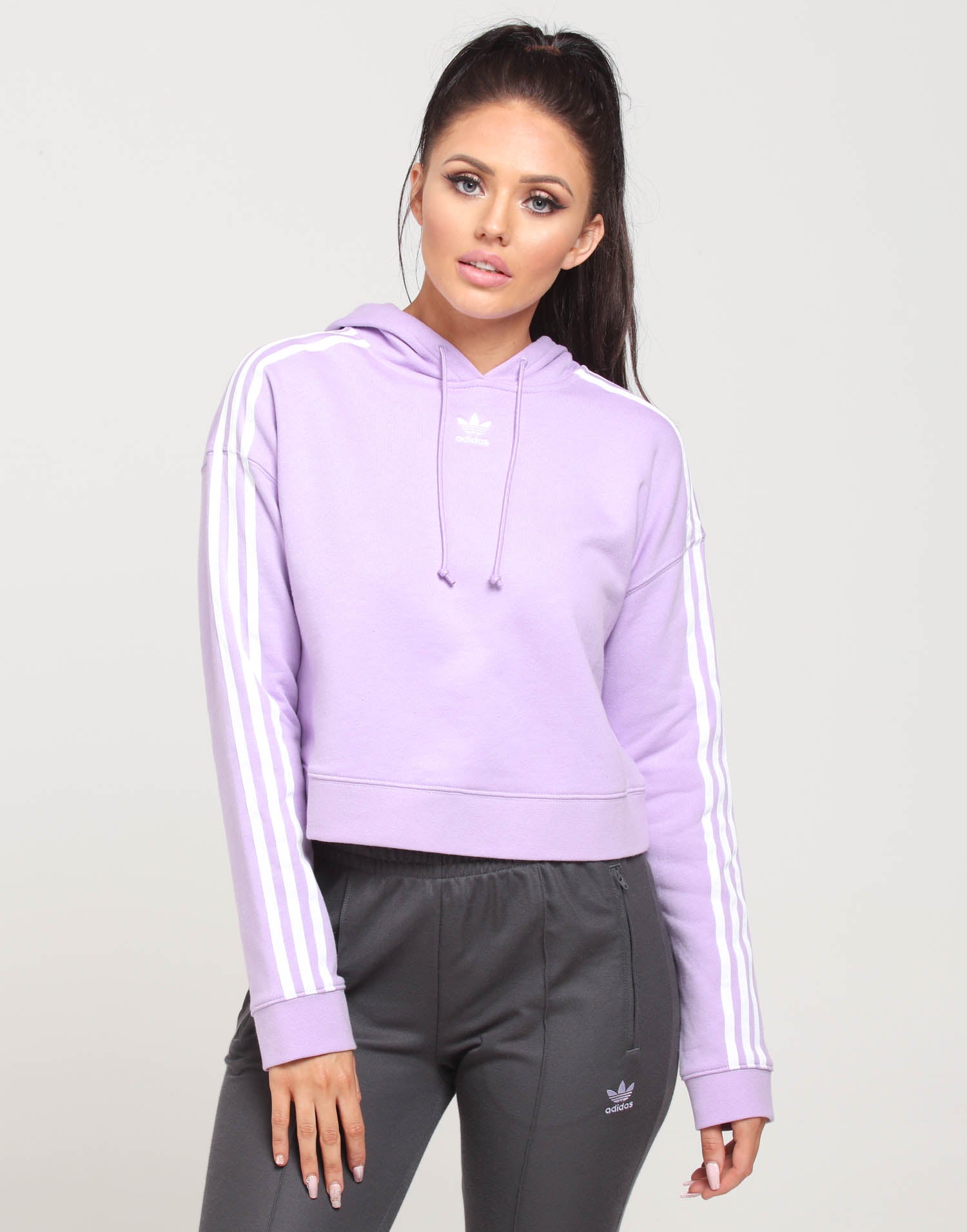 lilac cropped hoodie