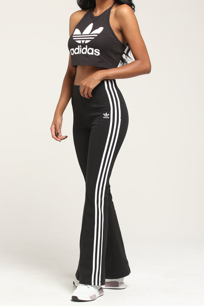 adidas flared track pants black