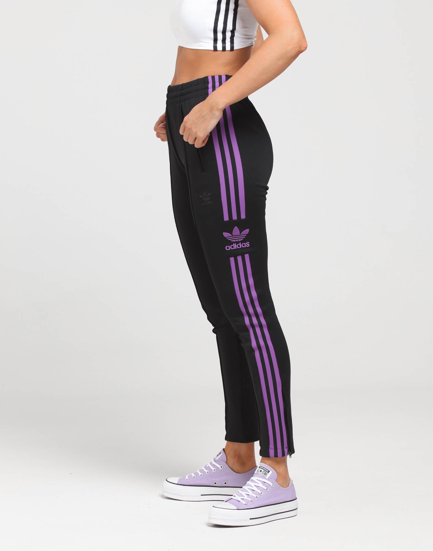 adidas sst track pants womens black
