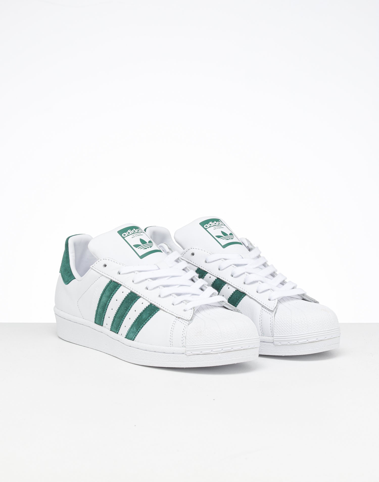 adidas superstar white green