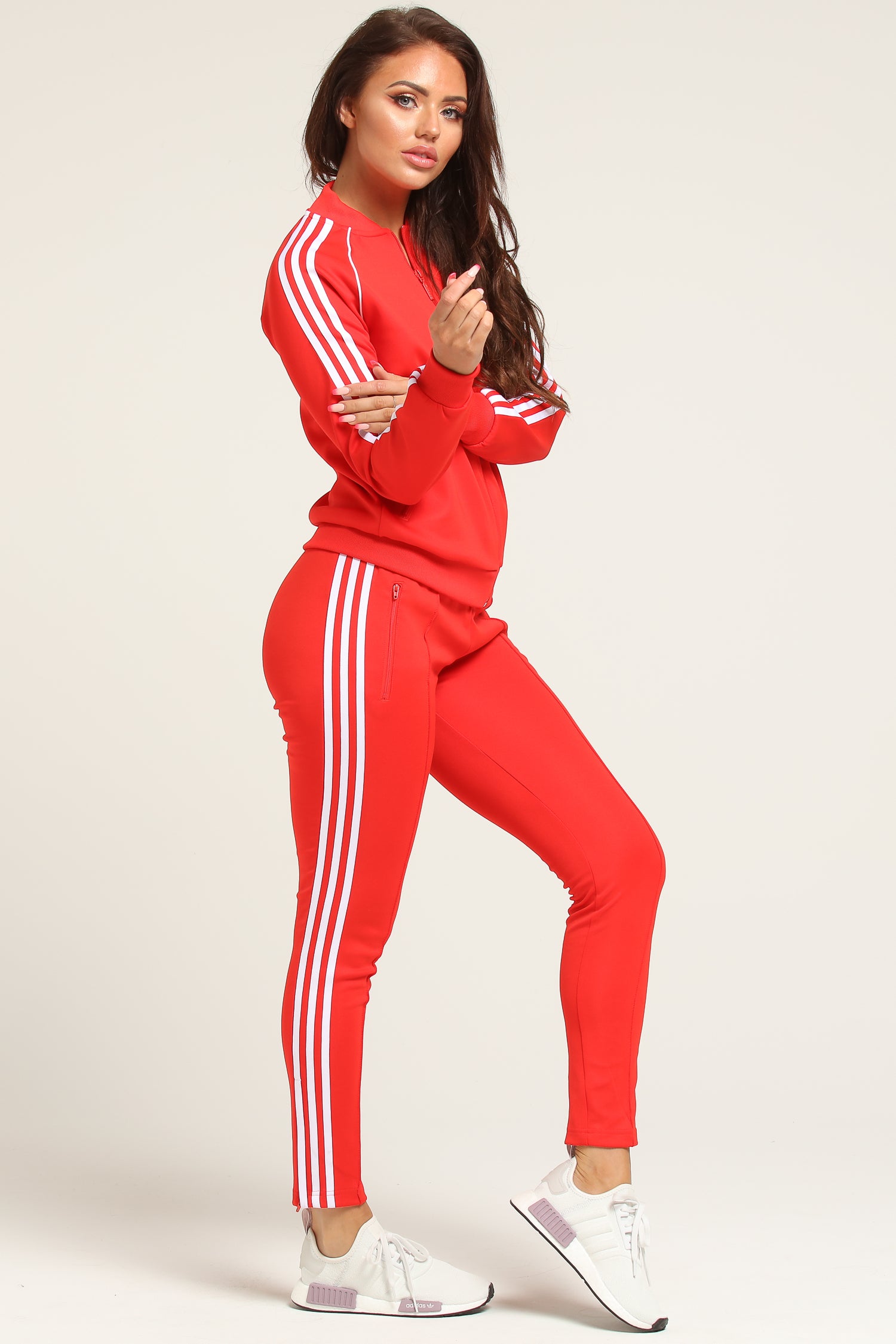 adidas tracksuit red colour